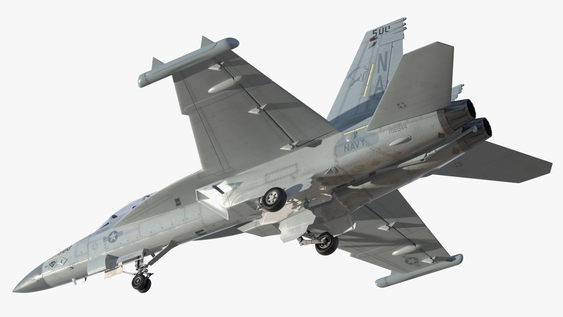 3D model Aircraft Boeing EA-18G without Armament Rigged for Maya