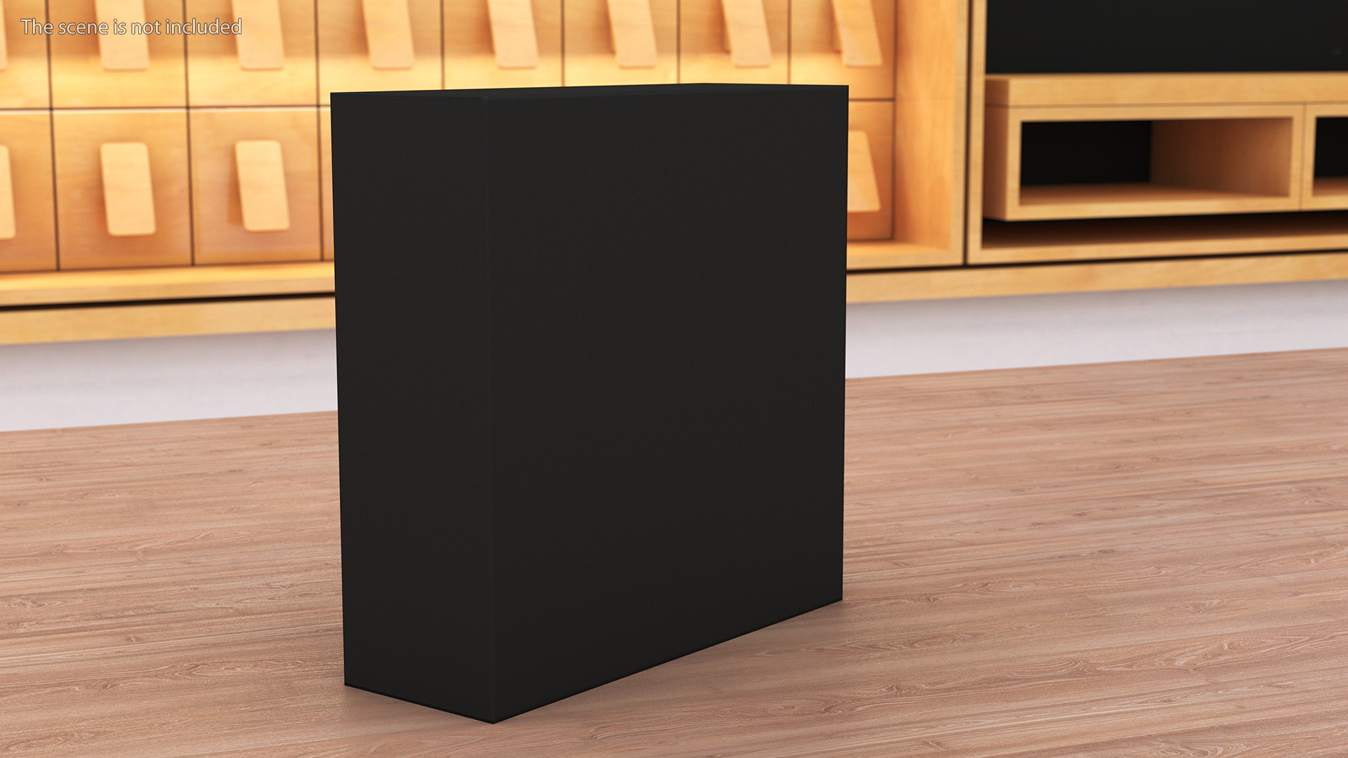 3D Square Box Black