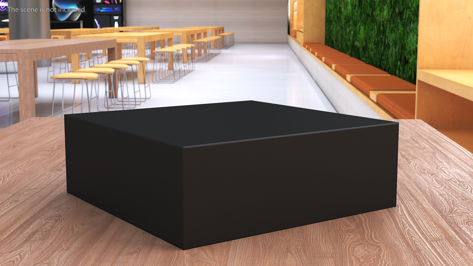 3D Square Box Black