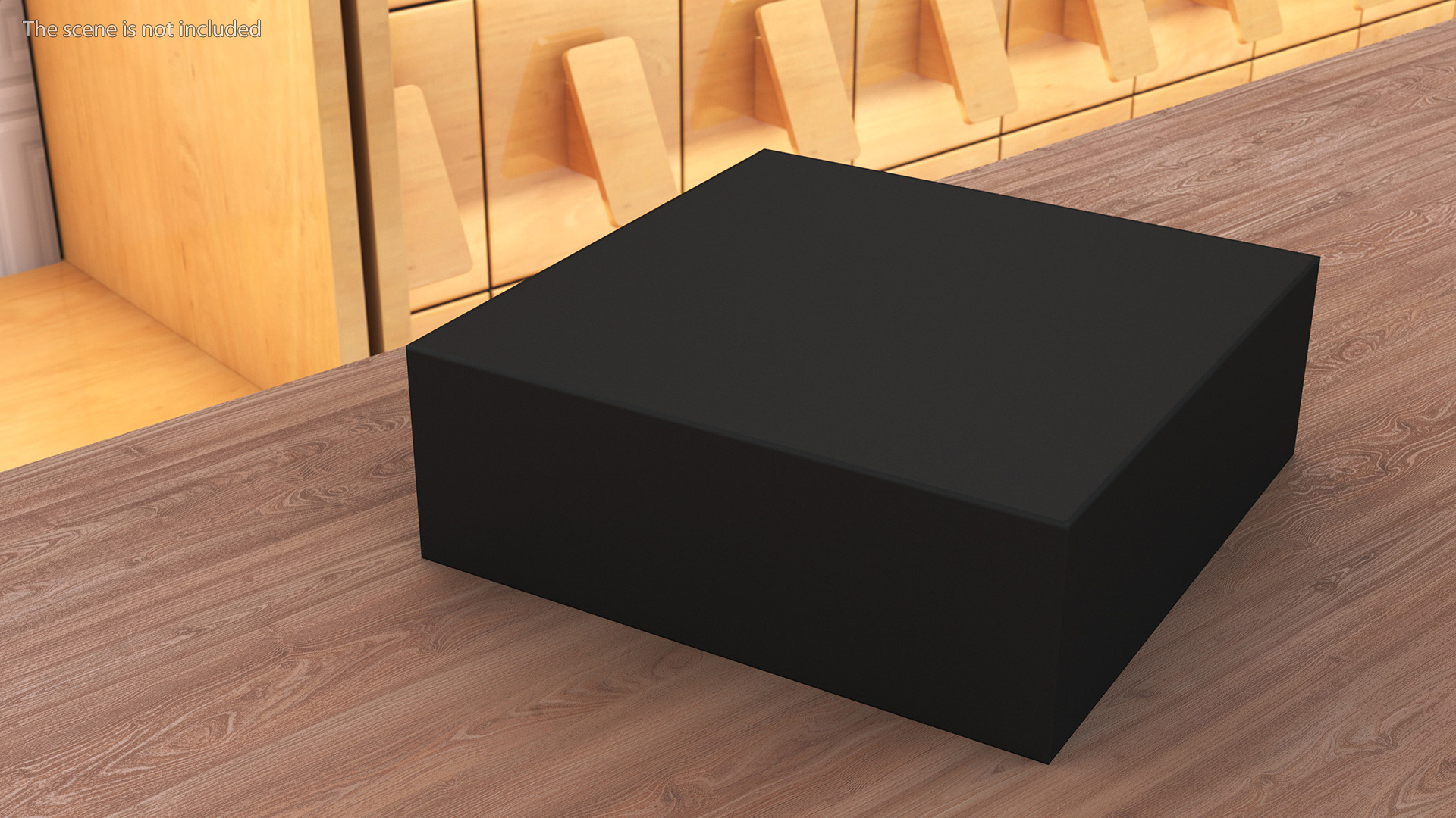 3D Square Box Black