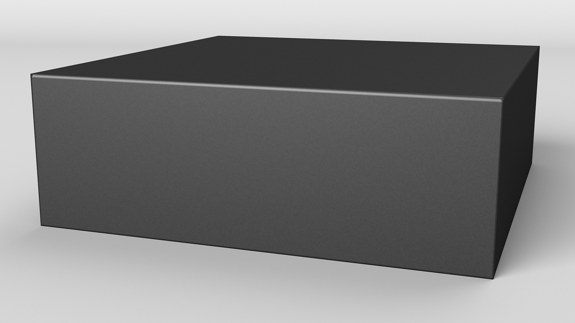 3D Square Box Black