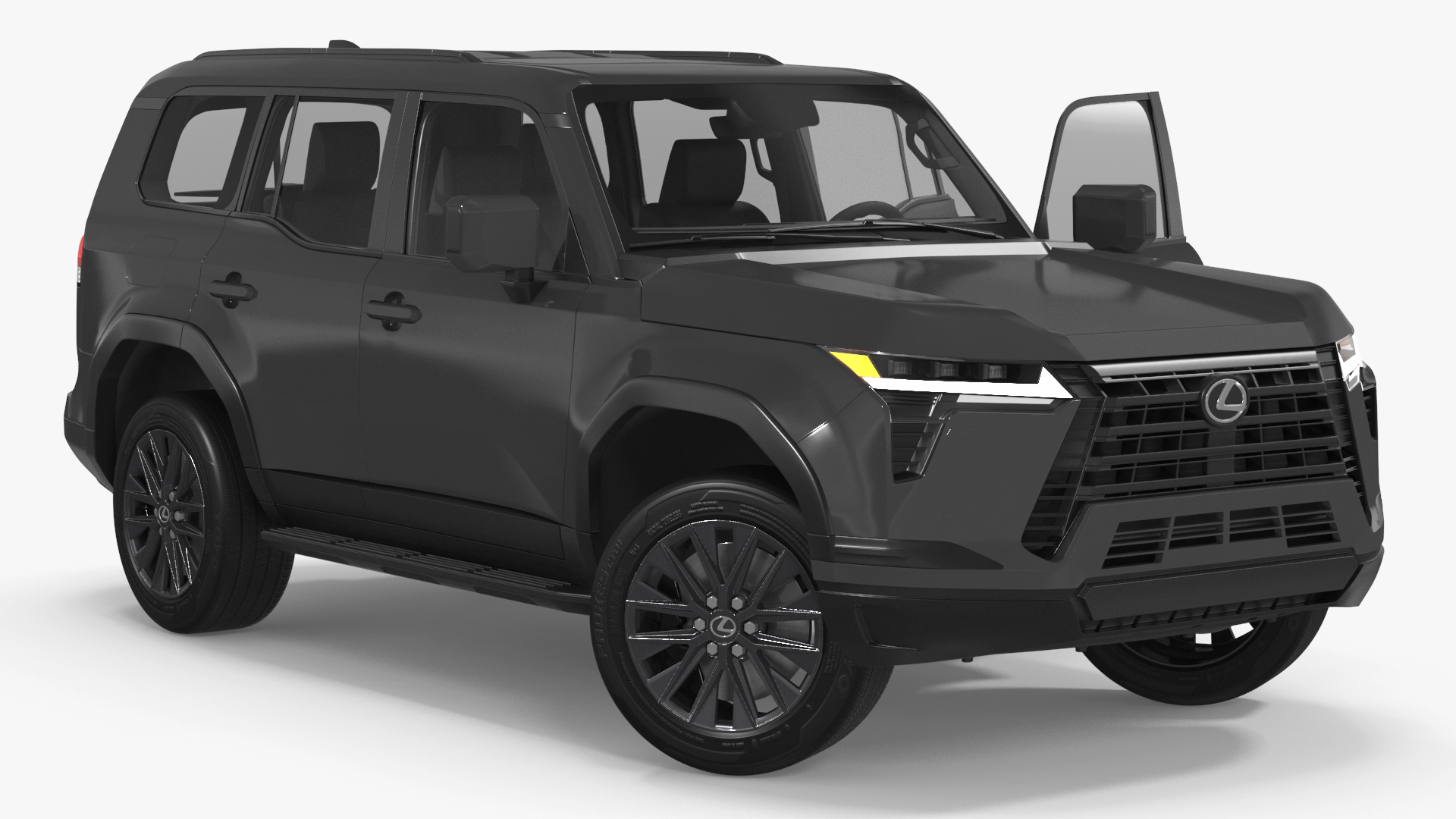 3D Lexus GX 550 Premium 2024 Gray Rigged for Cinema 4D