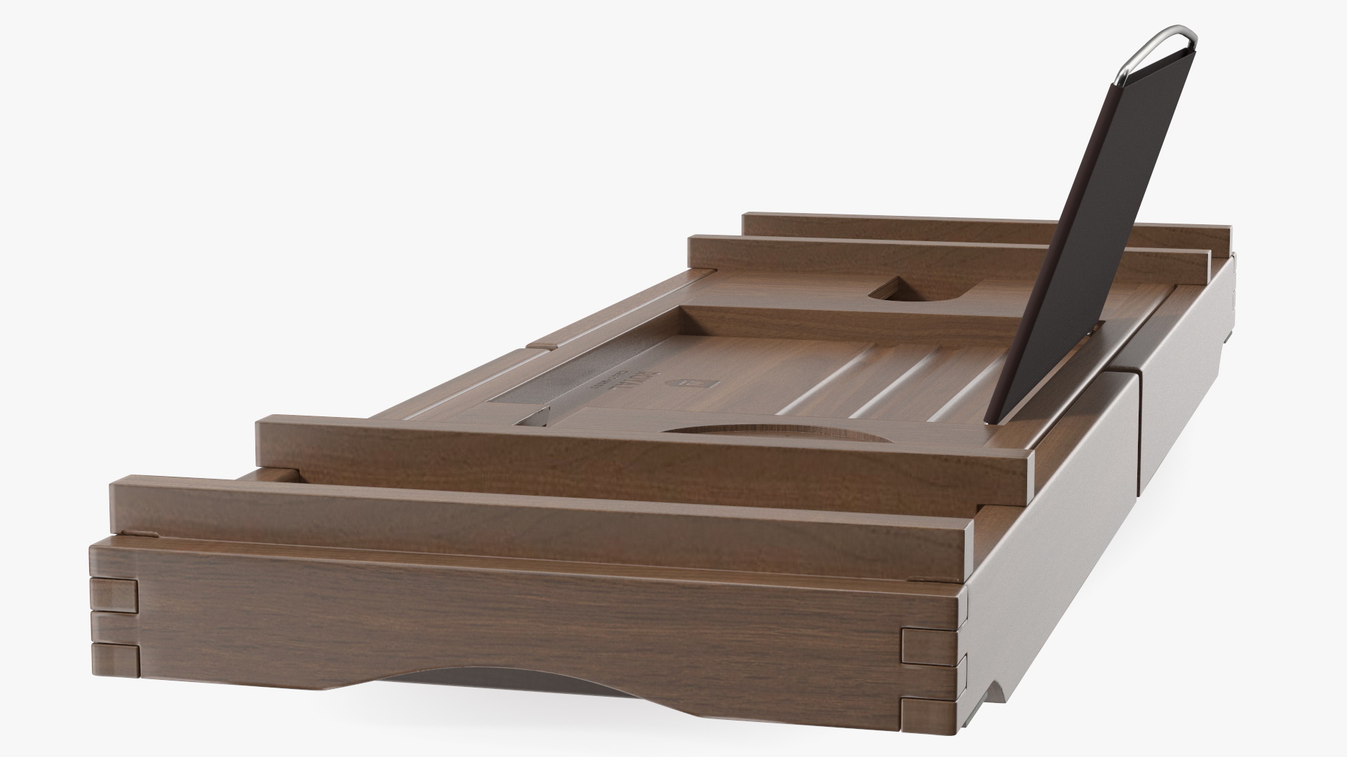 3D model Bath Caddy Tray Dark Wood