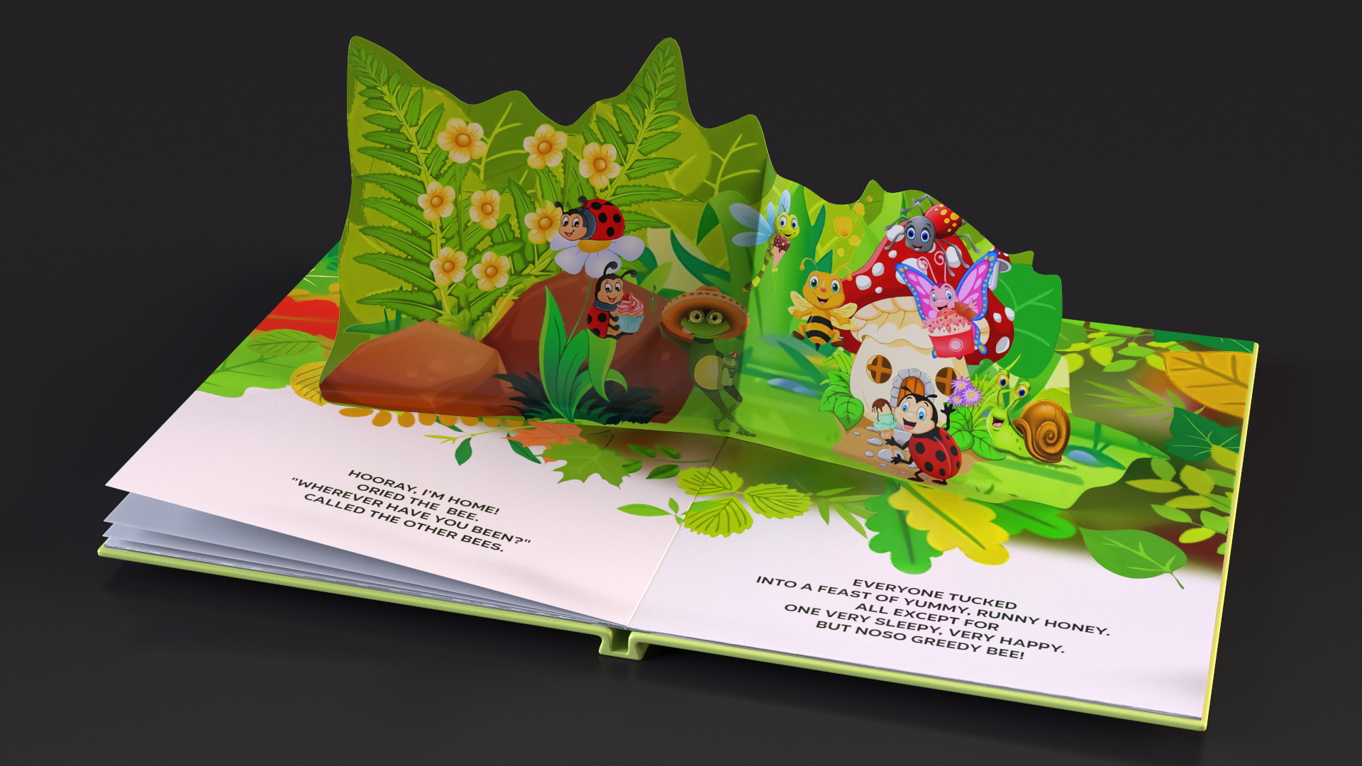 Unfolded Children Pop Up Book 3D model