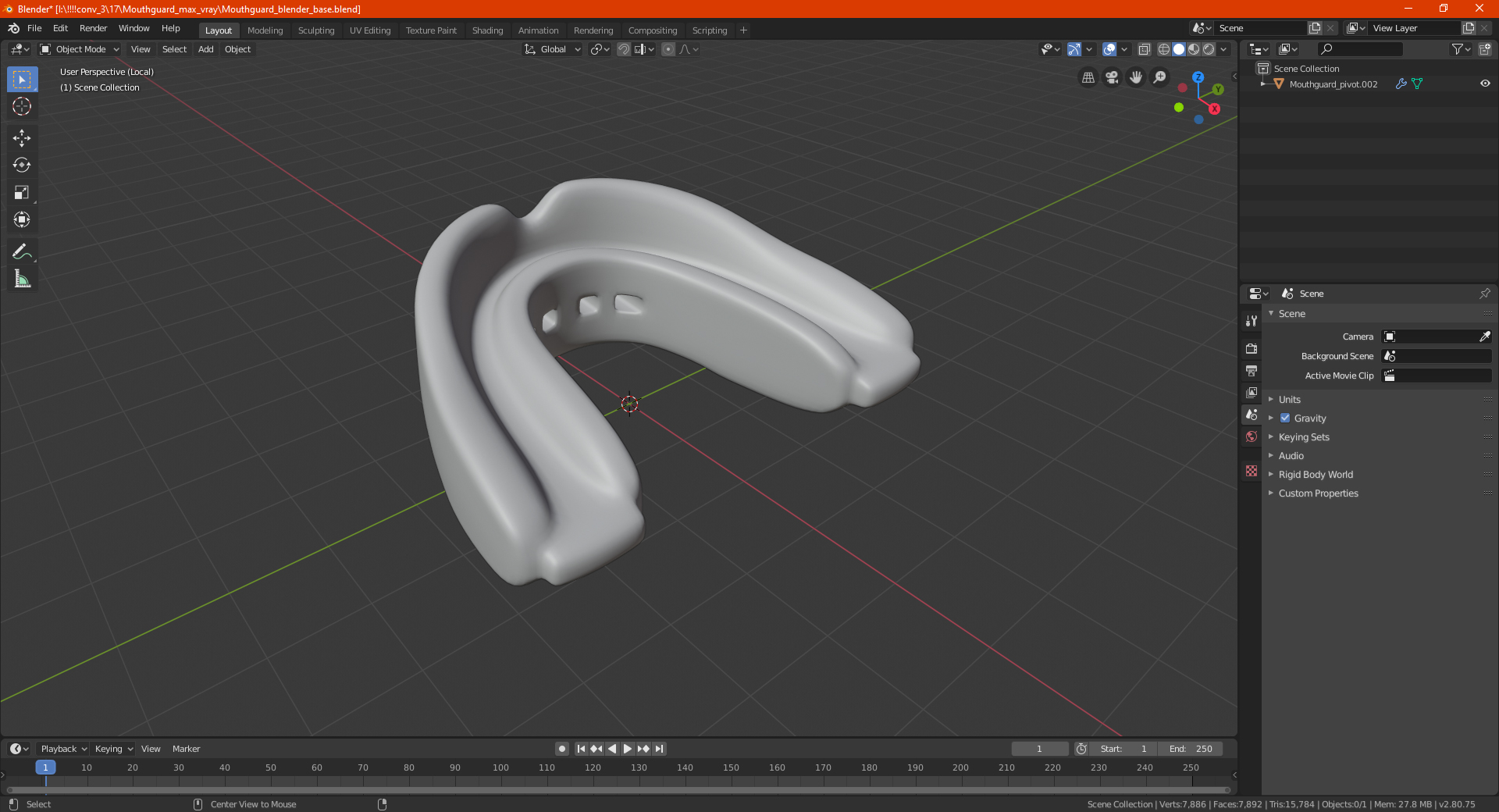 3D model Mouthguard