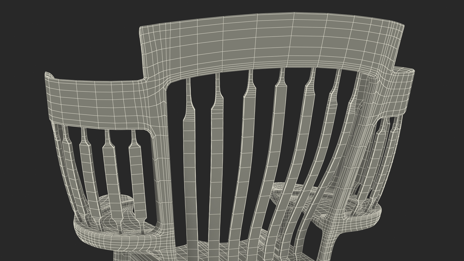 3D model Triple Rocking Chair