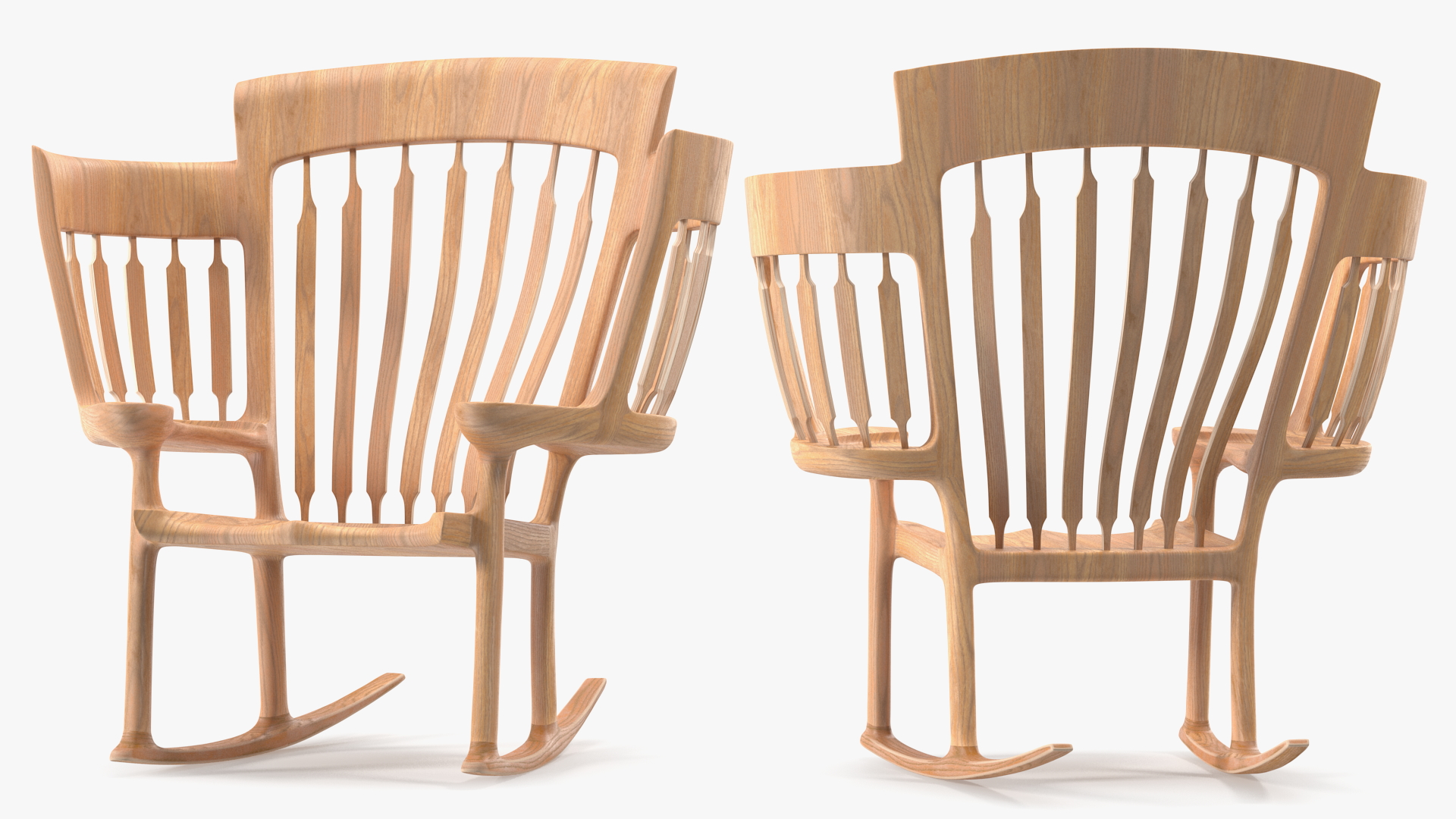 3D model Triple Rocking Chair