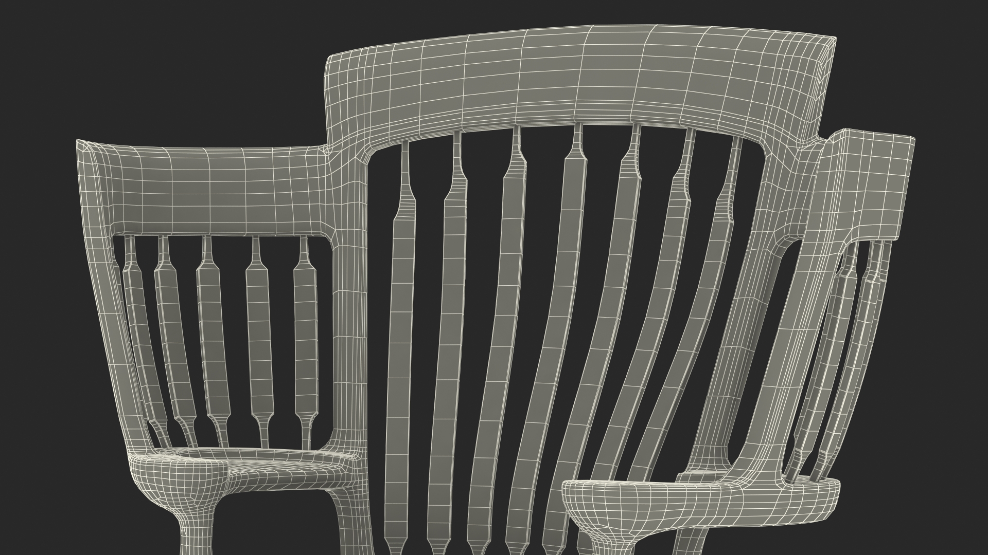 3D model Triple Rocking Chair