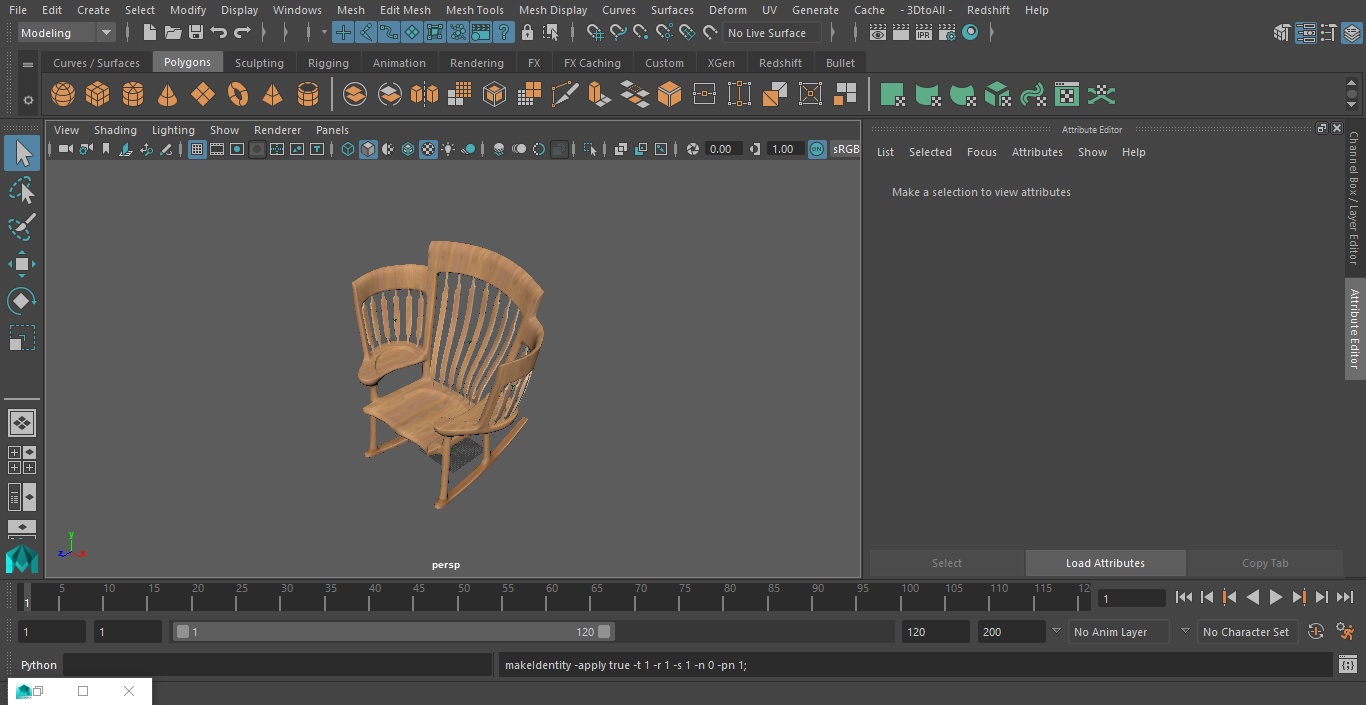 3D model Triple Rocking Chair