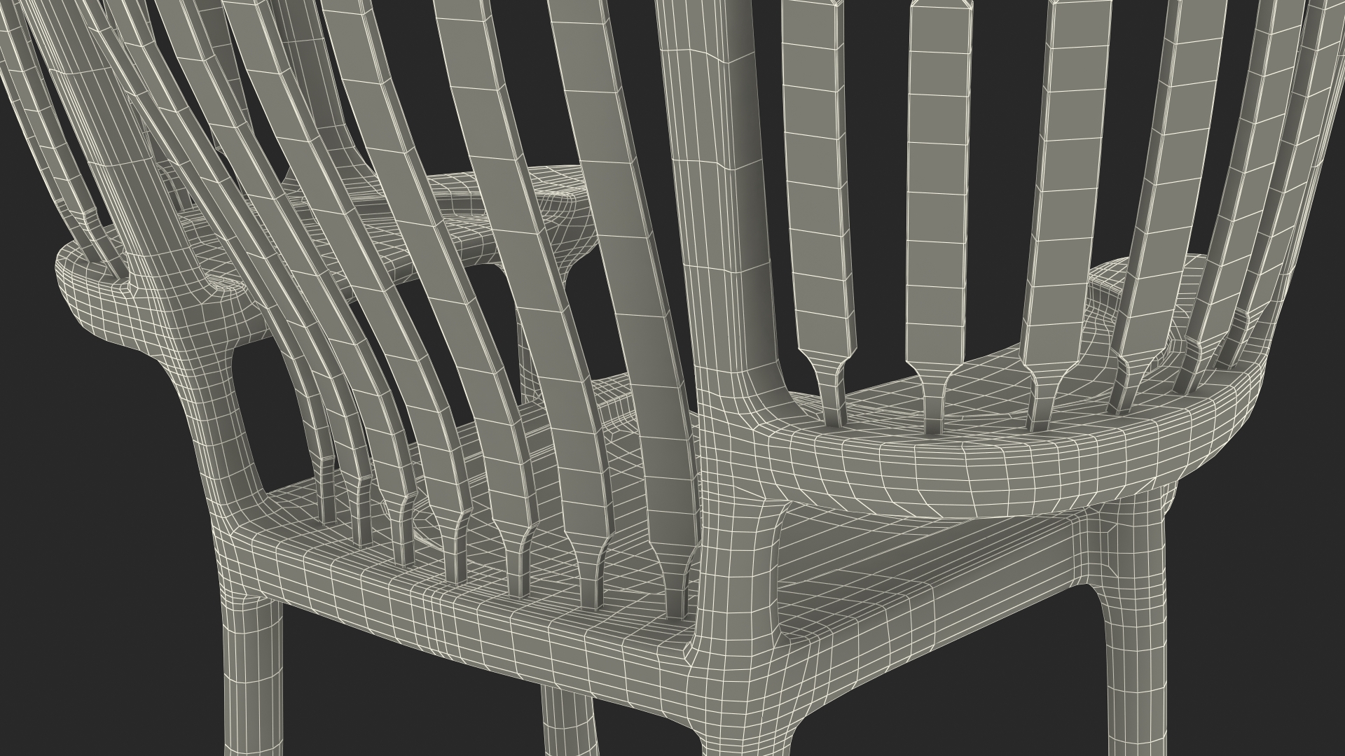 3D model Triple Rocking Chair