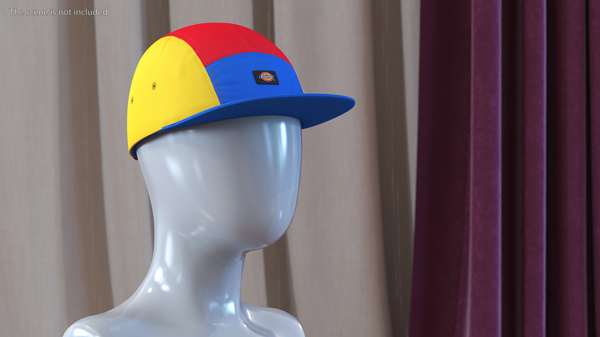 3D Dickies Hat Mcrae 5 Panel Cap Multicoloured model