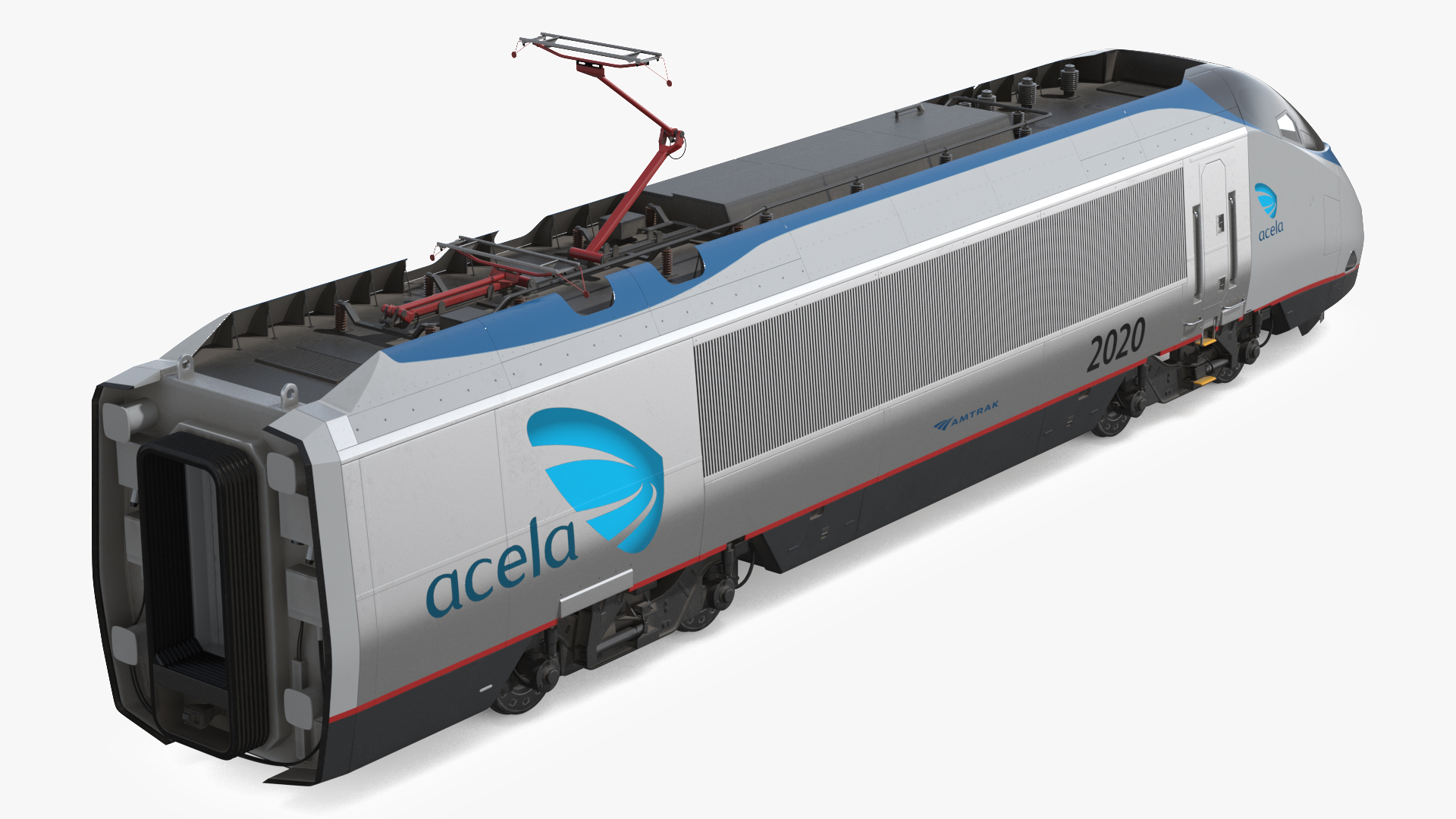 3D Amtrak Acela Express Locomotive