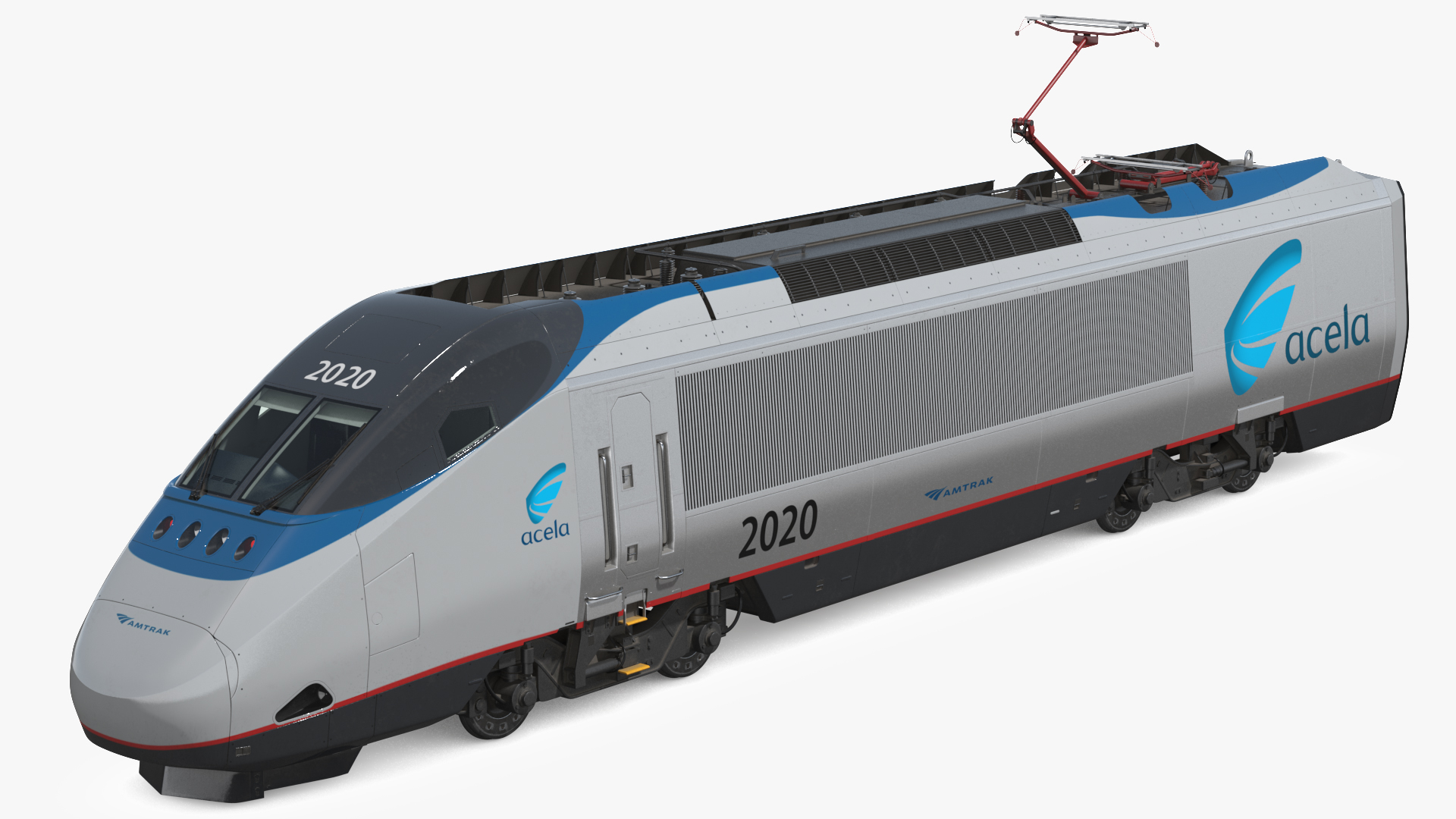 3D Amtrak Acela Express Locomotive