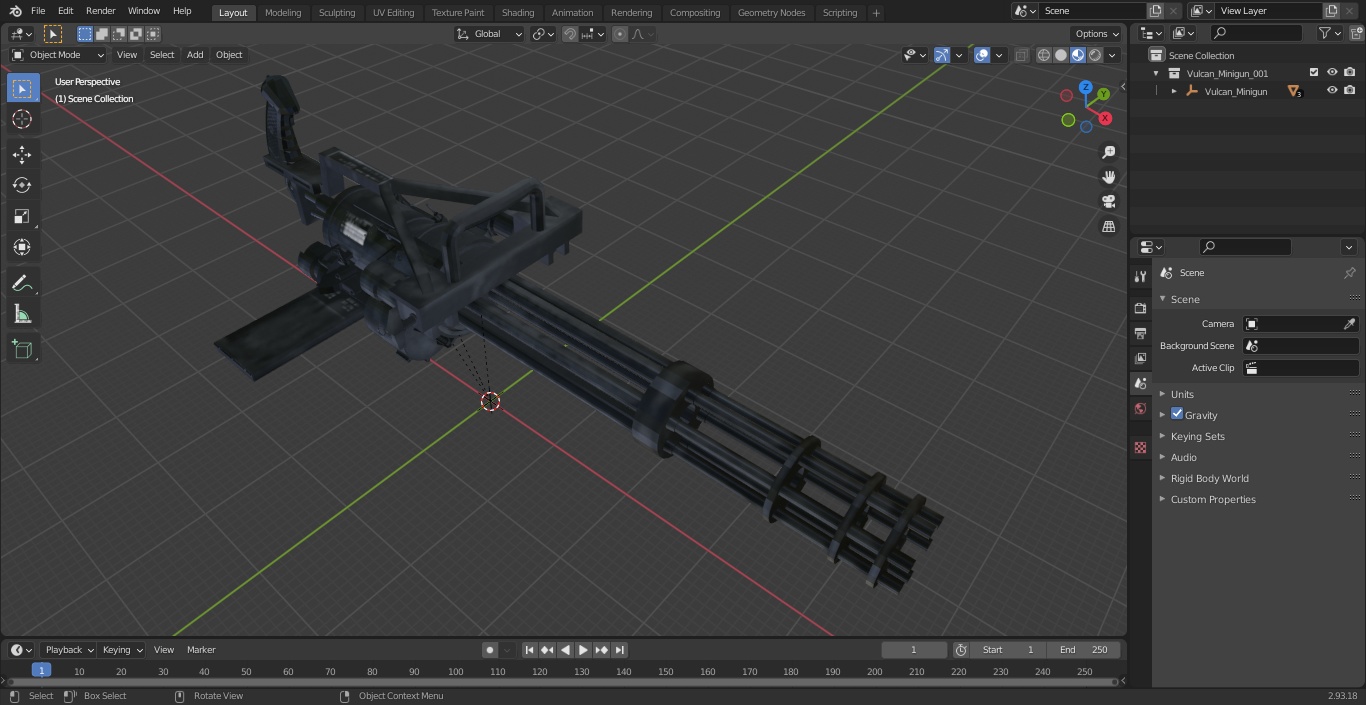 Vulcan Minigun 3D model