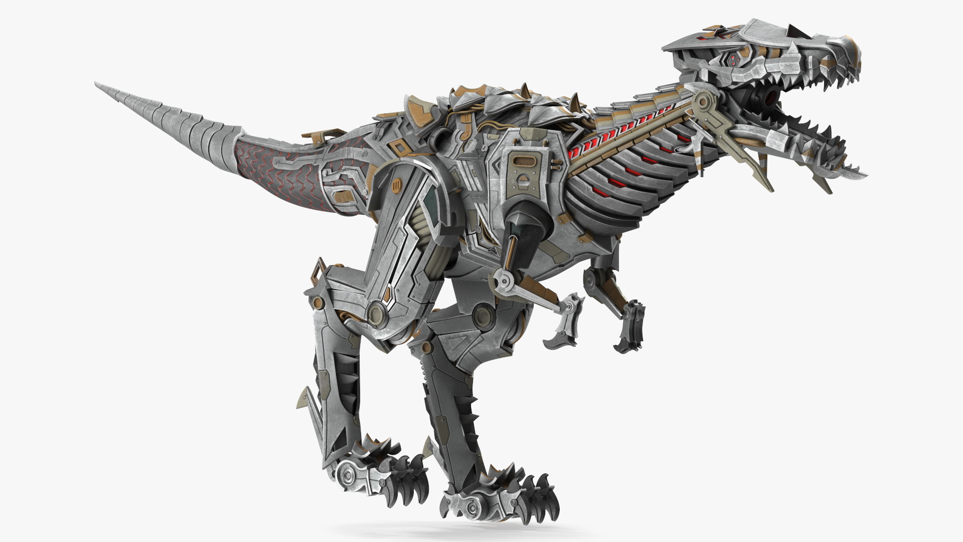 Robotic Dinosaur Rigged for Maya 3D