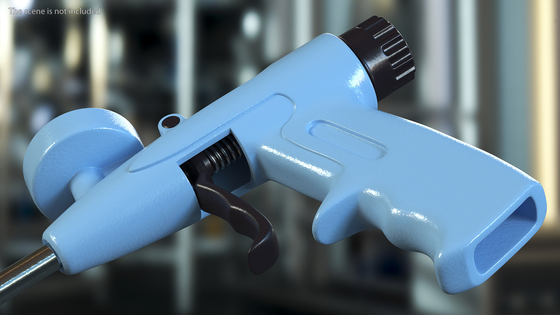 3D model Polyurethane Spray Gun with Foam Balloon Assembled