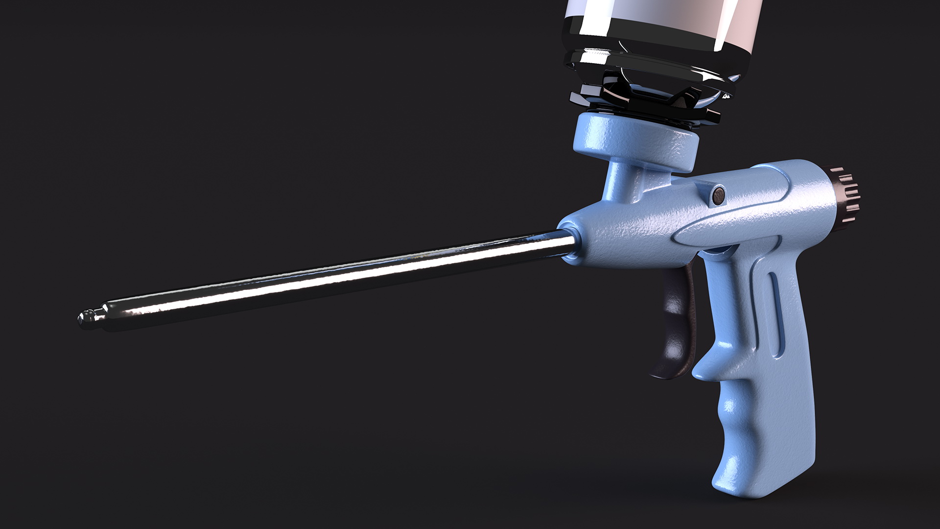 3D model Polyurethane Spray Gun with Foam Balloon Assembled