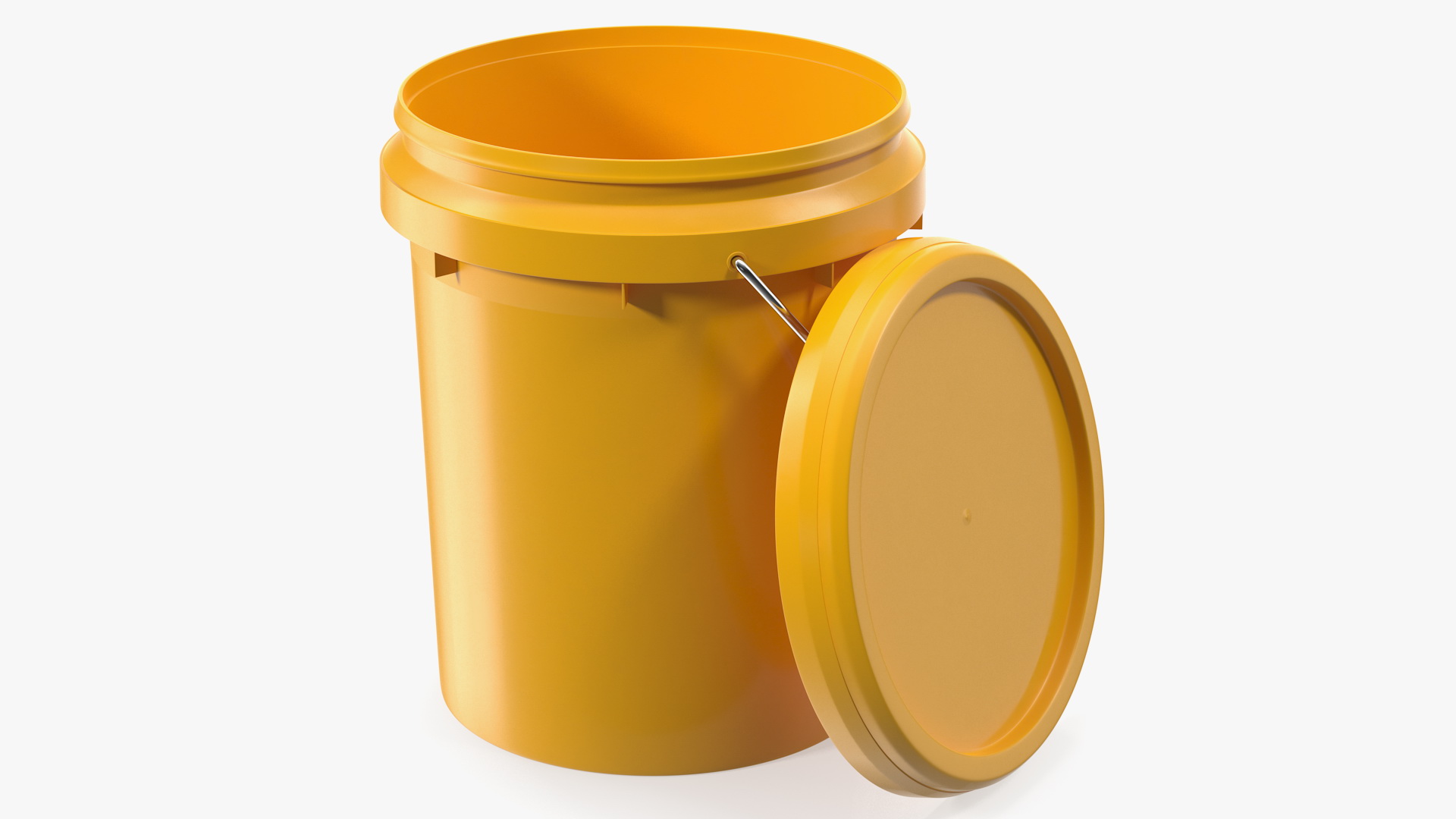 3D Plastic Bucket 10L with Lid and Handle model