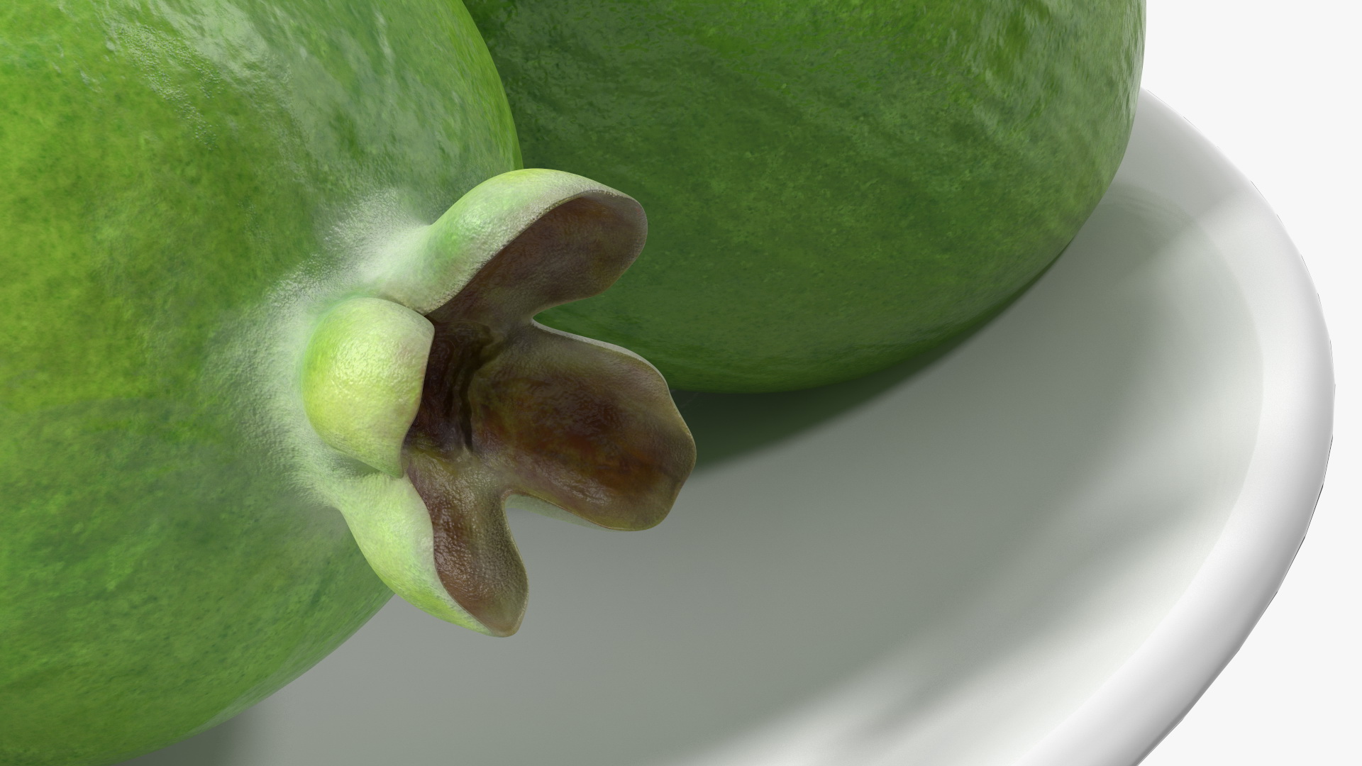 3D Heap Feijoa Fruit Plate model