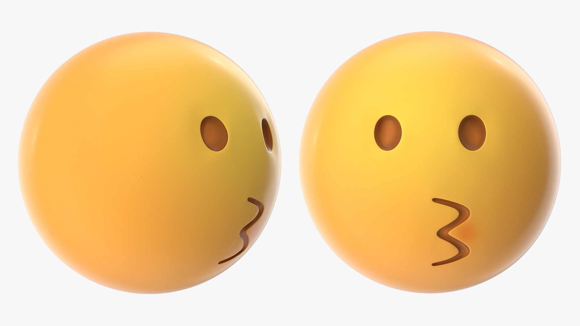 3D Kissing Emoji model