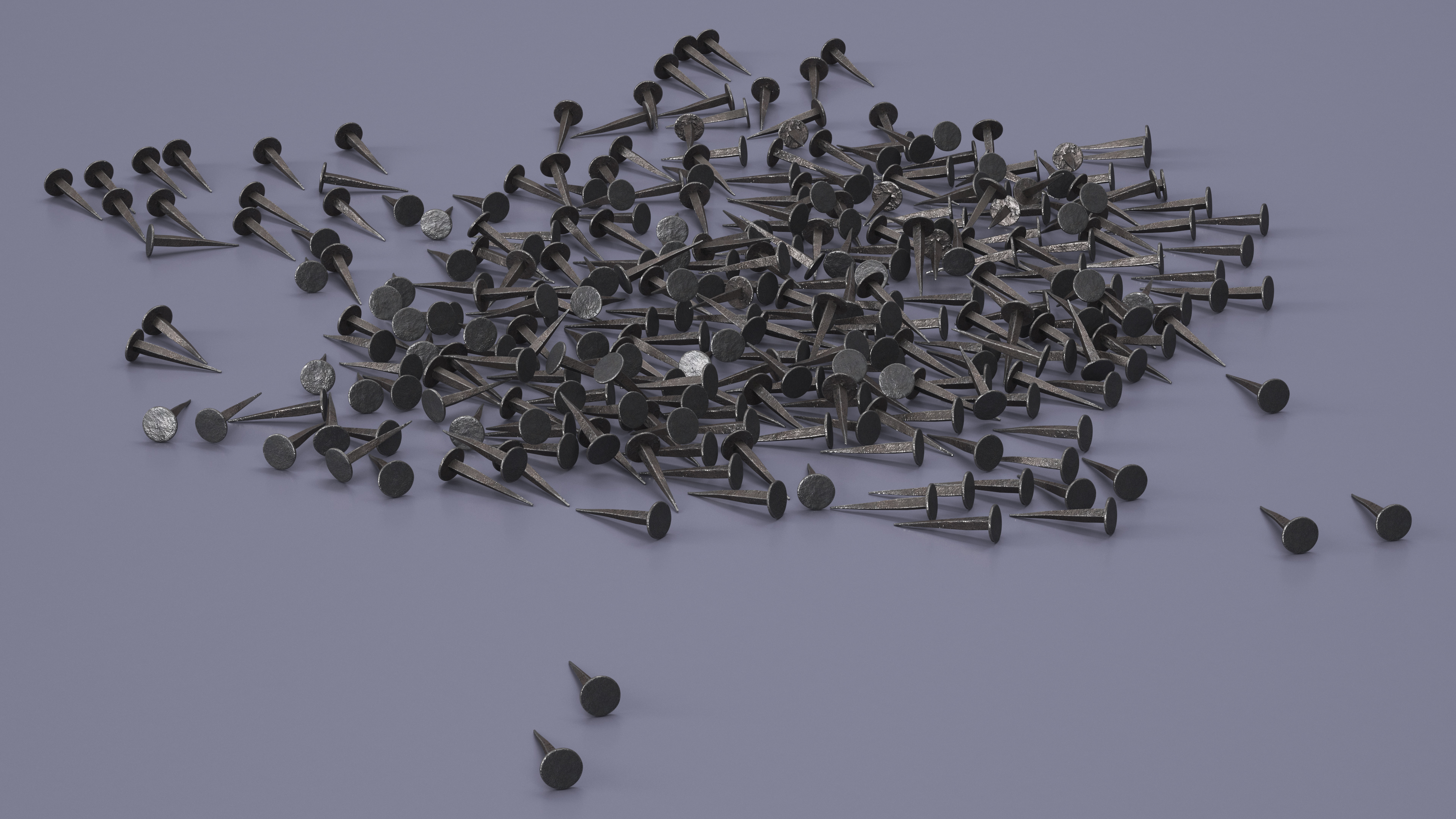 Tack Nails Old 3D model