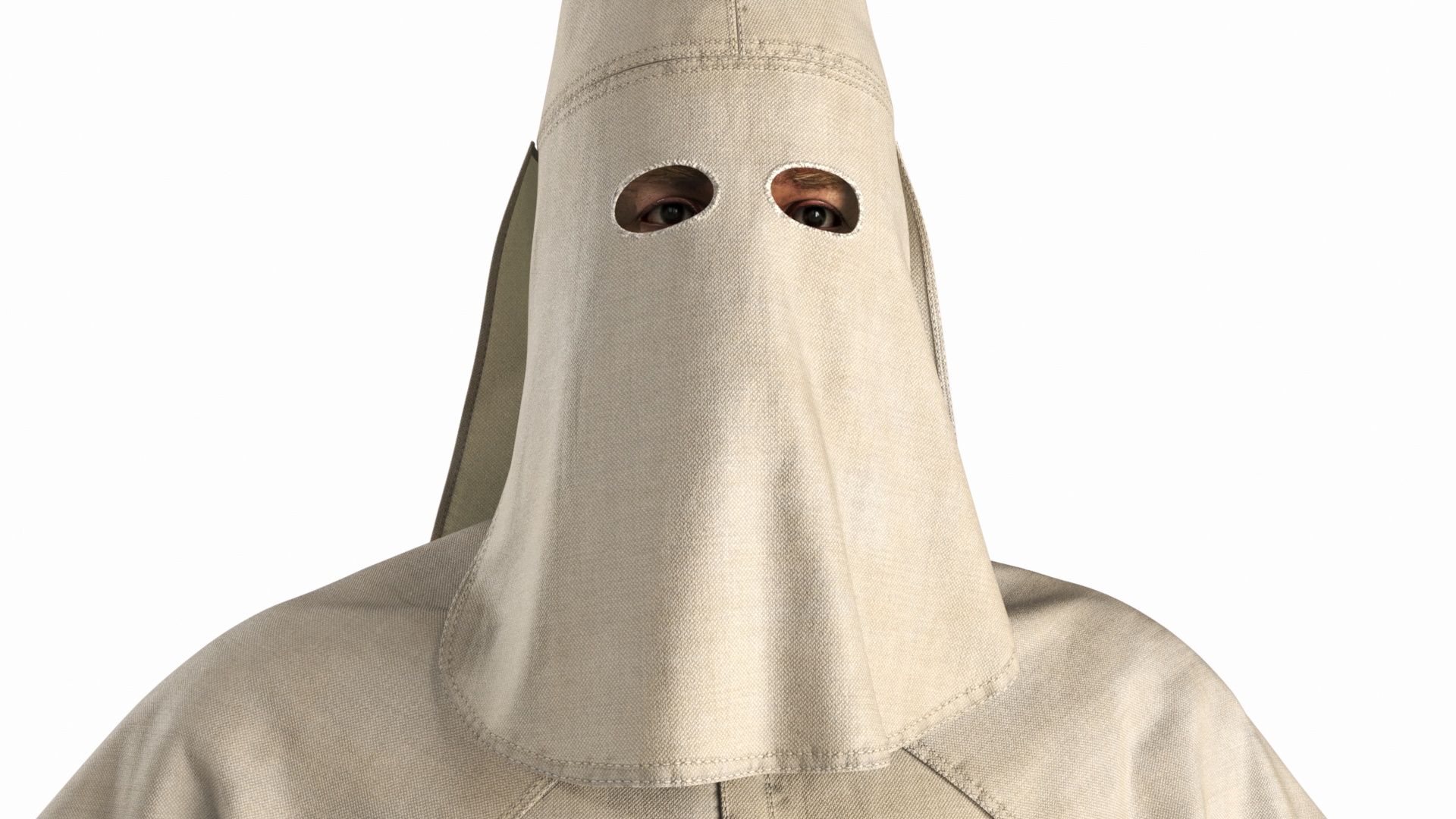 3D model Character Ku Klux Klan in Old Mantle and Mask