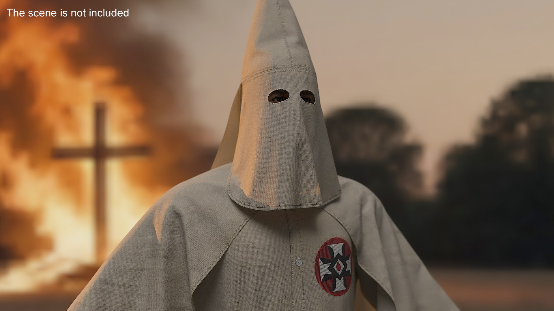 3D model Character Ku Klux Klan in Old Mantle and Mask