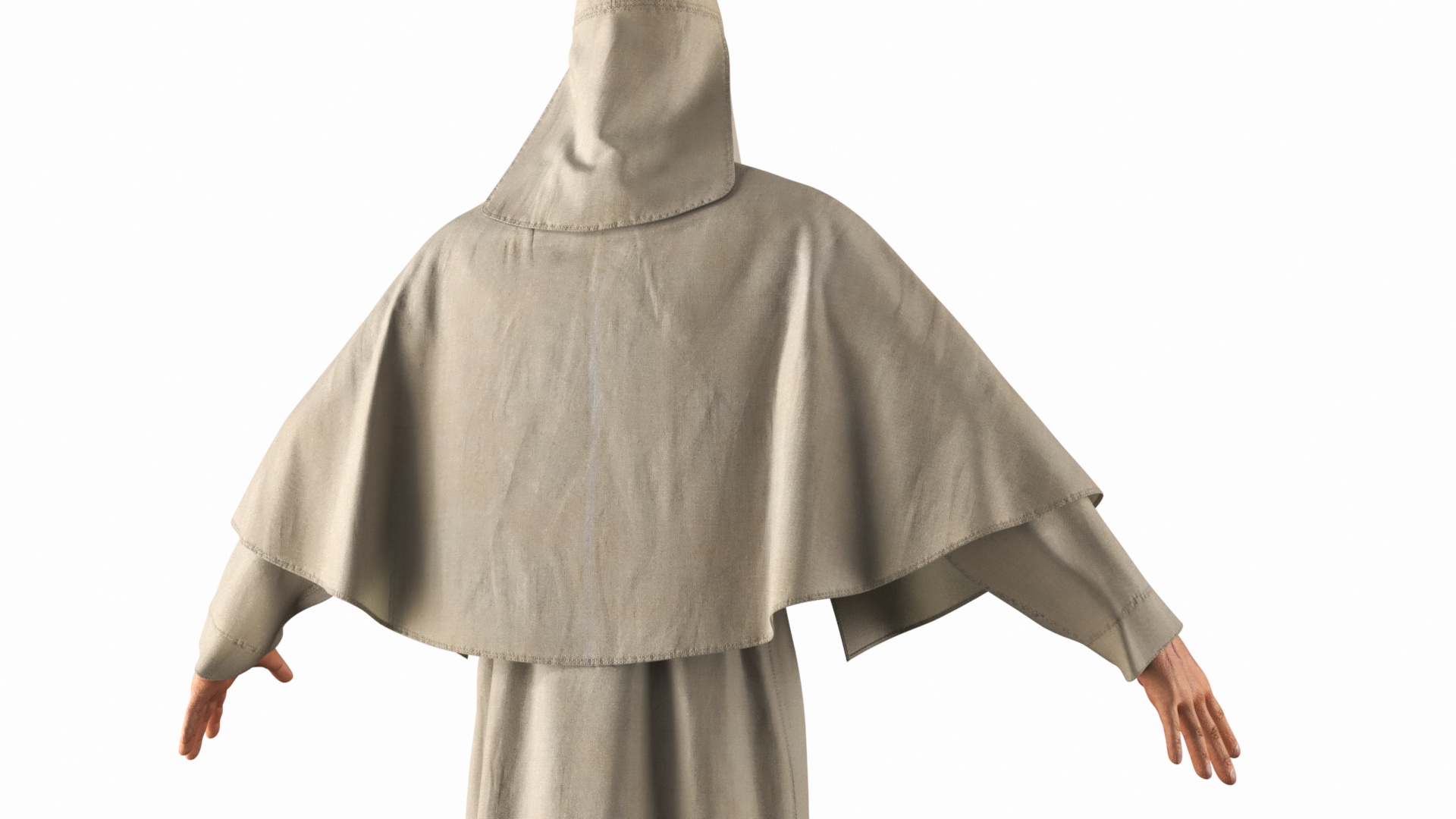 3D model Character Ku Klux Klan in Old Mantle and Mask