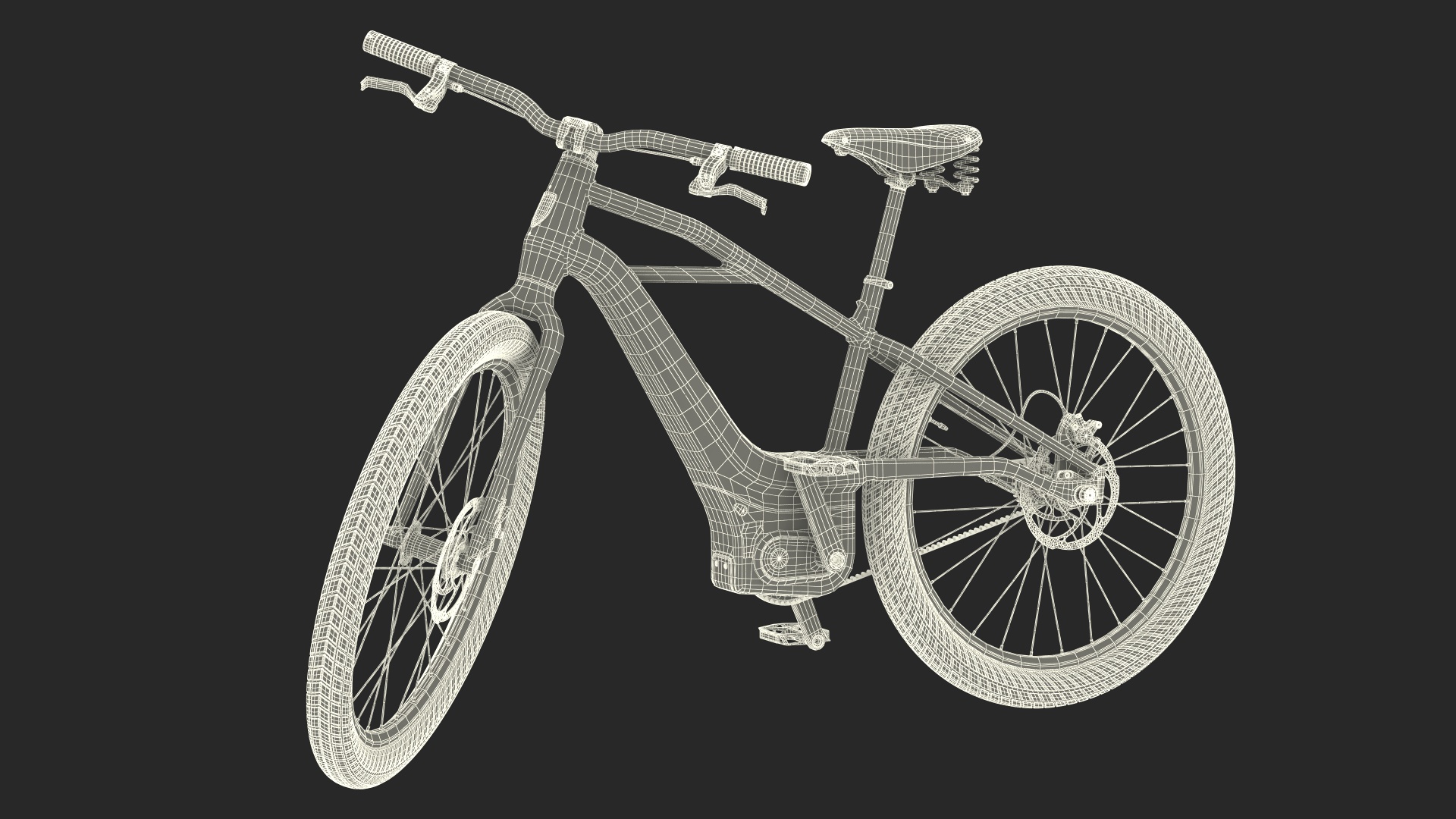 3D Electric Bike Harley Davidson Rigged