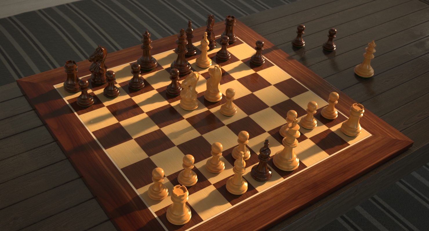 3D model Wooden Chess Figures