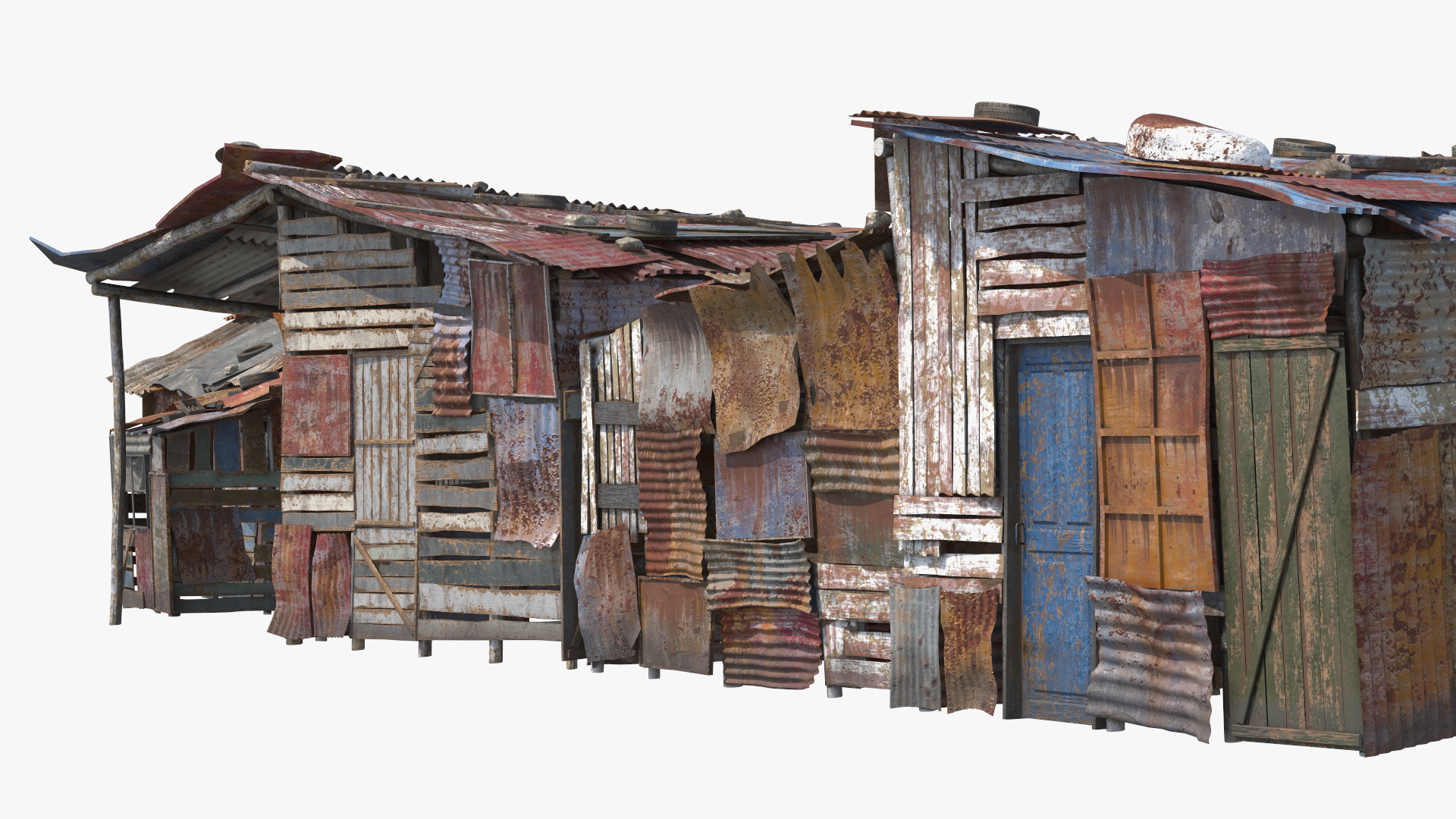 3D Rusty Slum Settlement