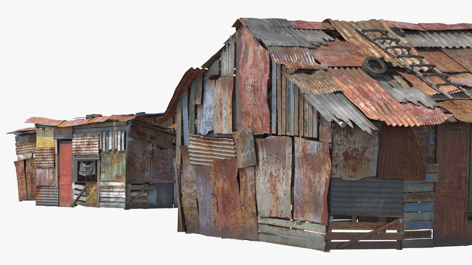 3D Rusty Slum Settlement