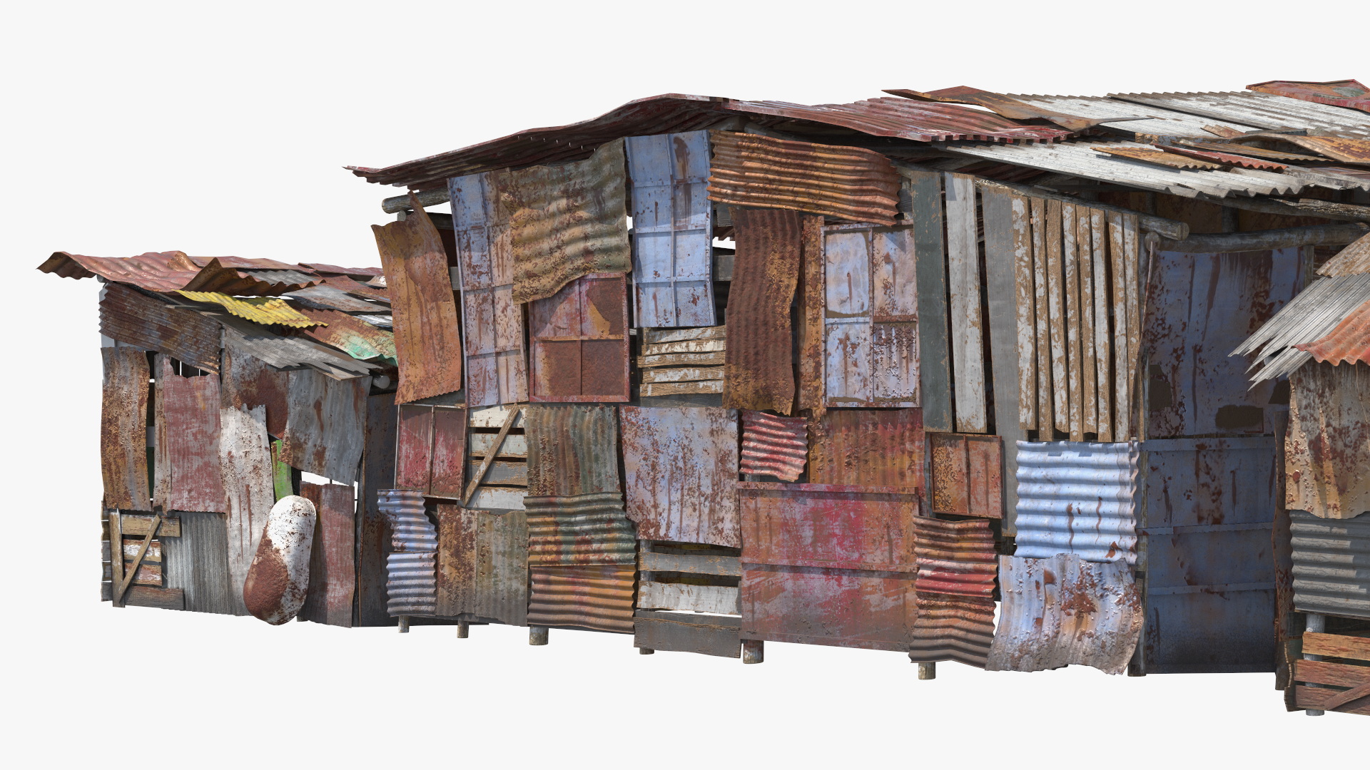 3D Rusty Slum Settlement