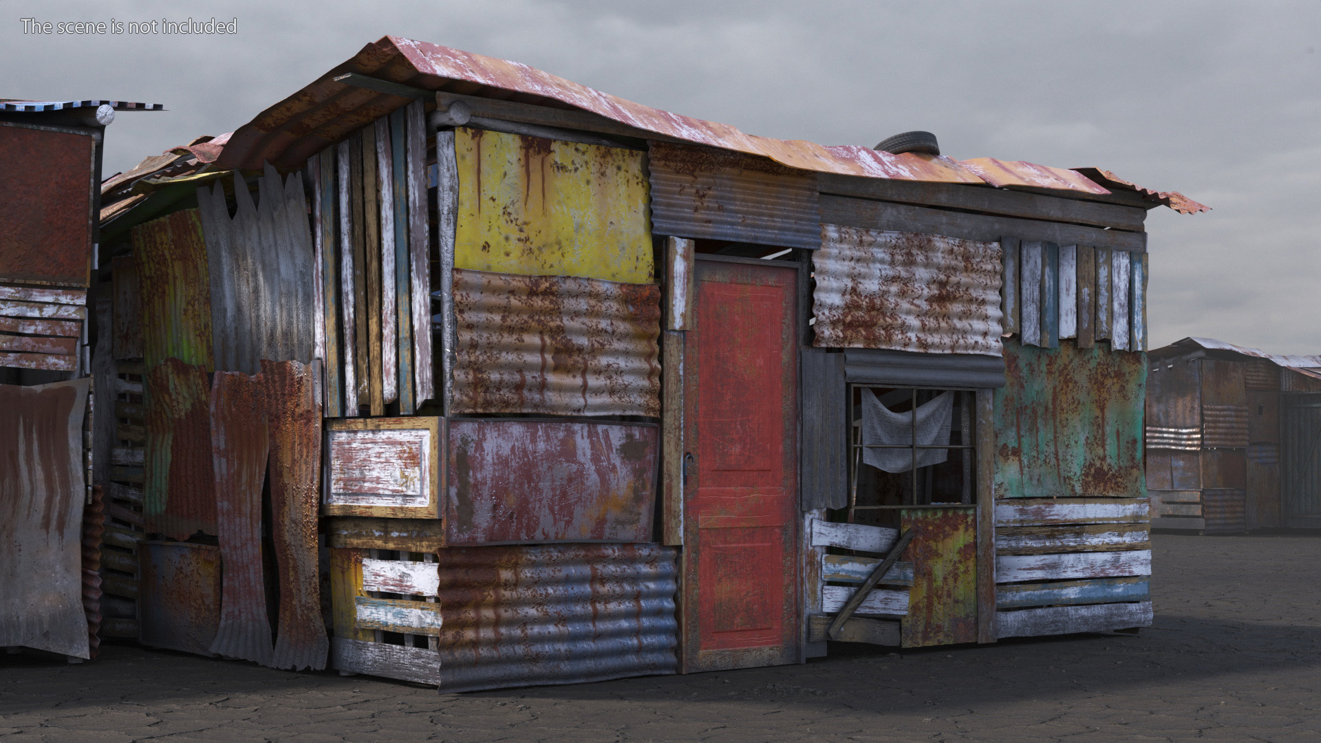 3D Rusty Slum Settlement