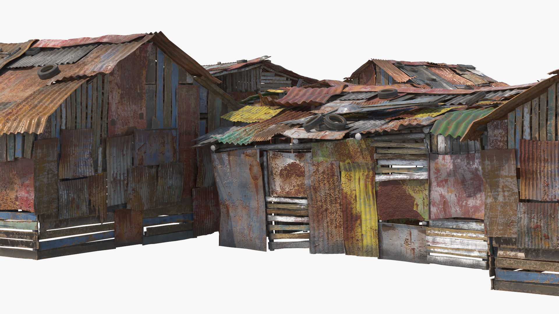 3D Rusty Slum Settlement