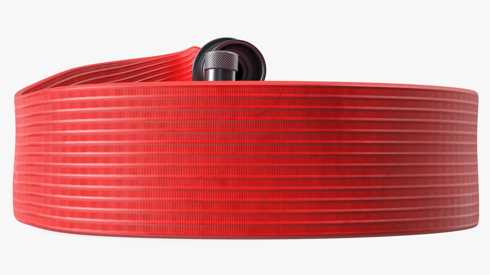 Neatly Coiled Fire Hose Red 3D