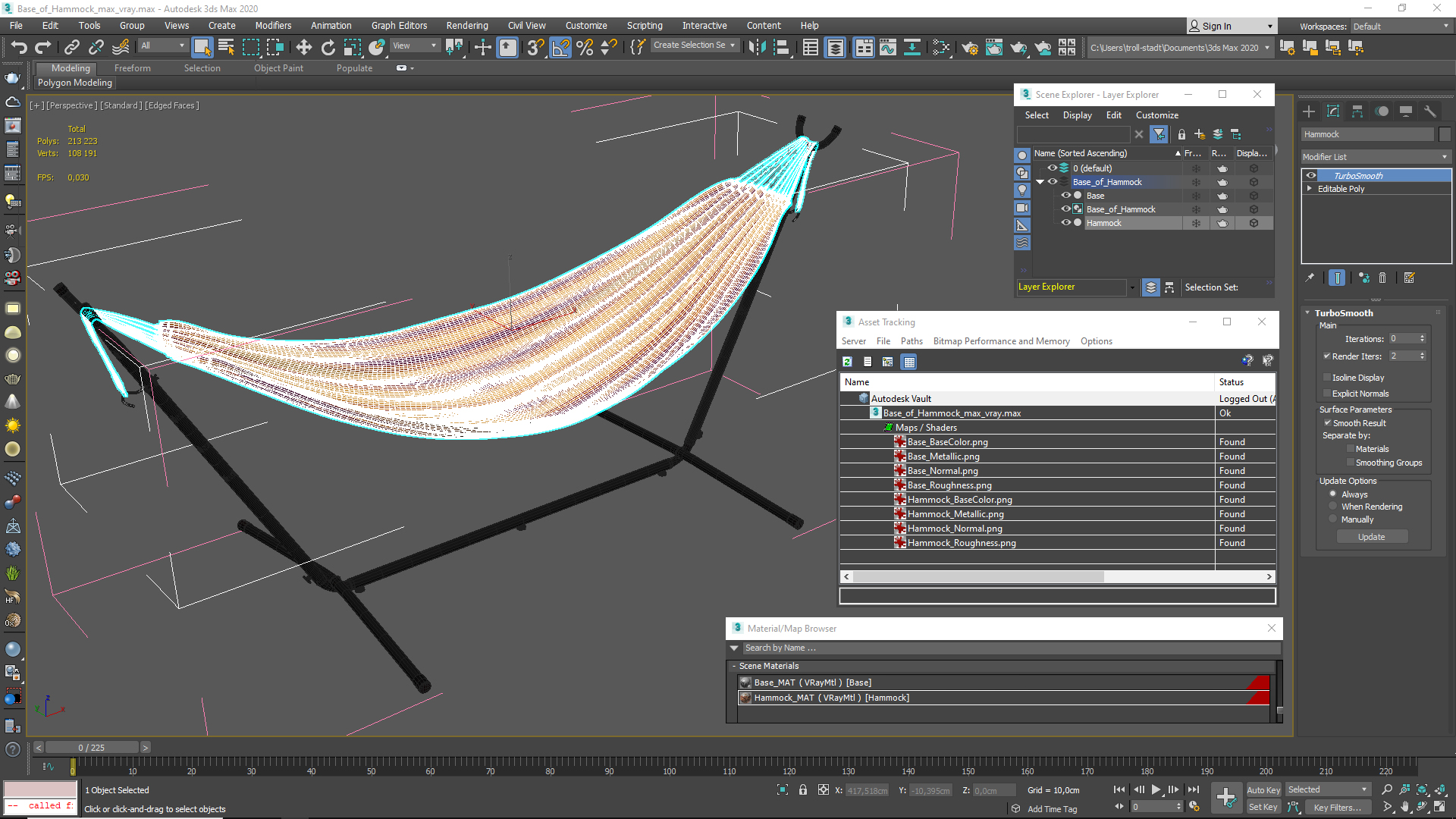 3D model Base of Hammock