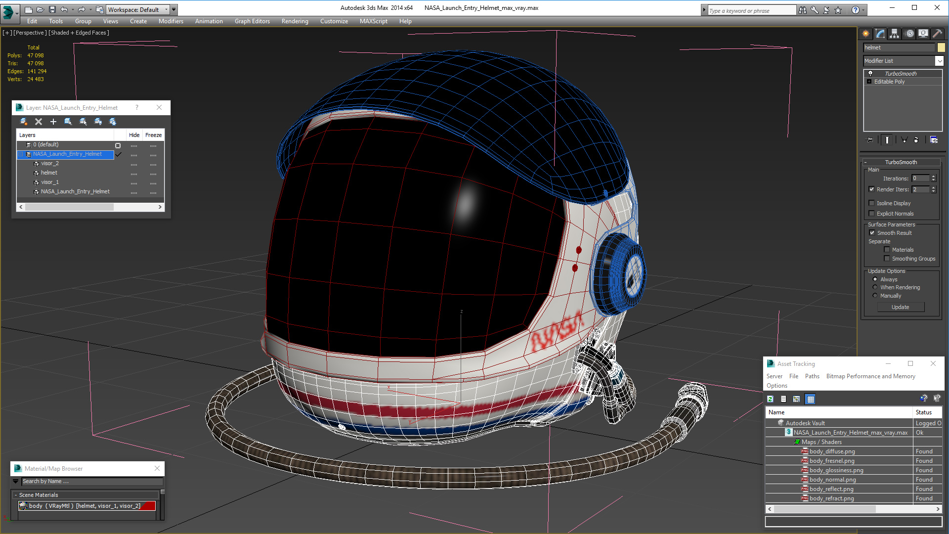 NASA Launch Entry Helmet 3D model