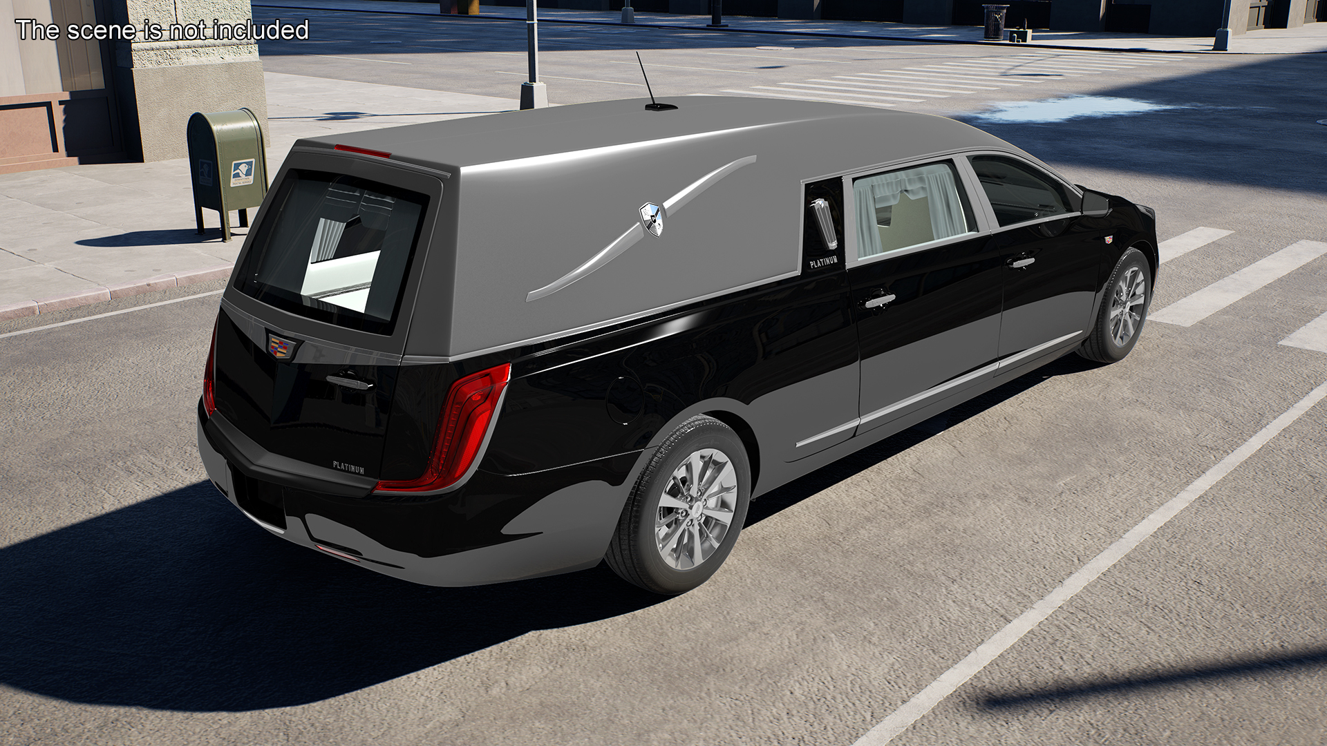 3D Cadillac Platinum Phoenix Hearse 2019 Simple Interior model