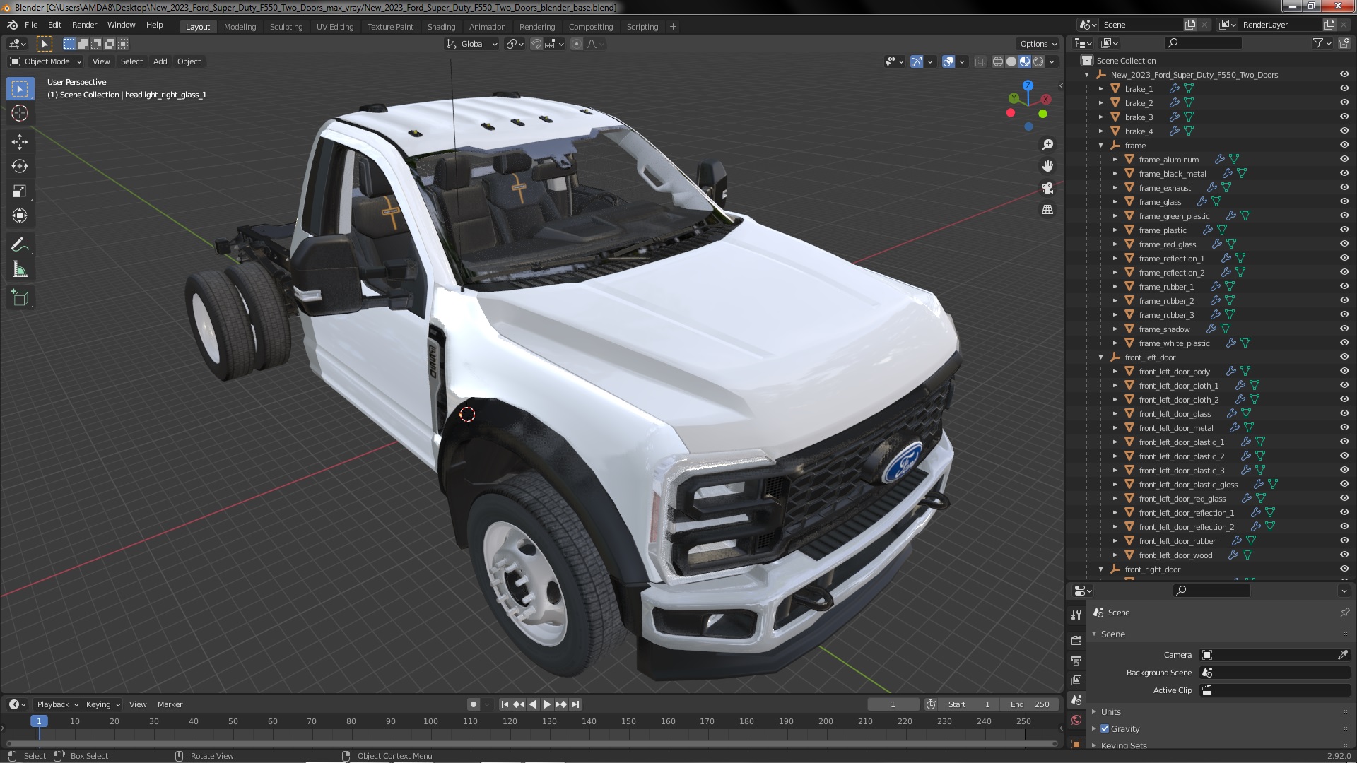 New 2023 Ford Super Duty F550 Two Doors 3D model