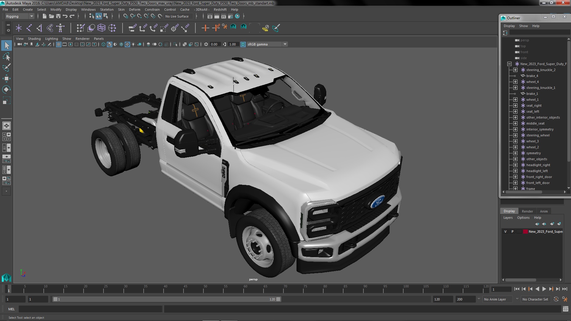 New 2023 Ford Super Duty F550 Two Doors 3D model