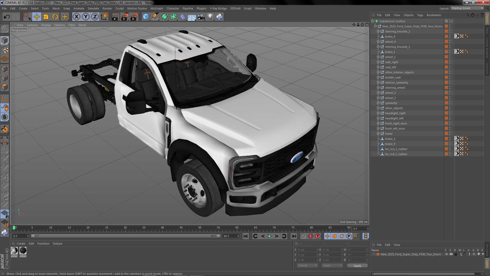 New 2023 Ford Super Duty F550 Two Doors 3D model