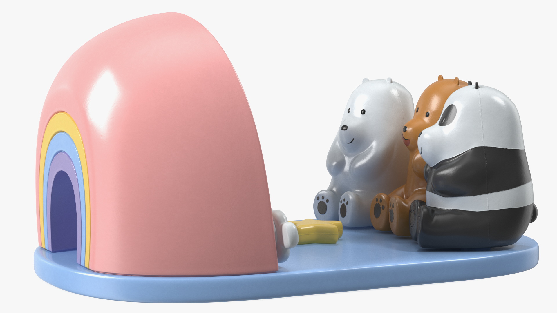 Phone Holder We Bare Bears Watch the Rainbow 3D model