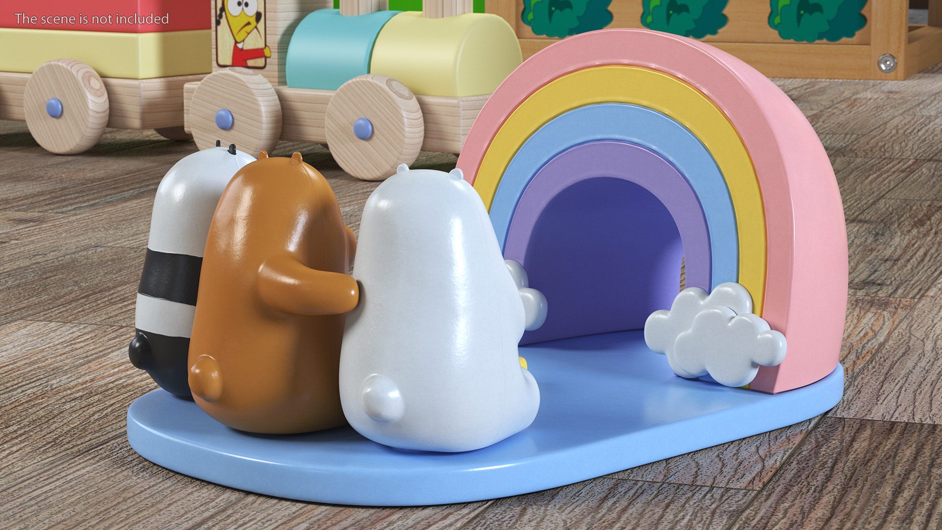 Phone Holder We Bare Bears Watch the Rainbow 3D model