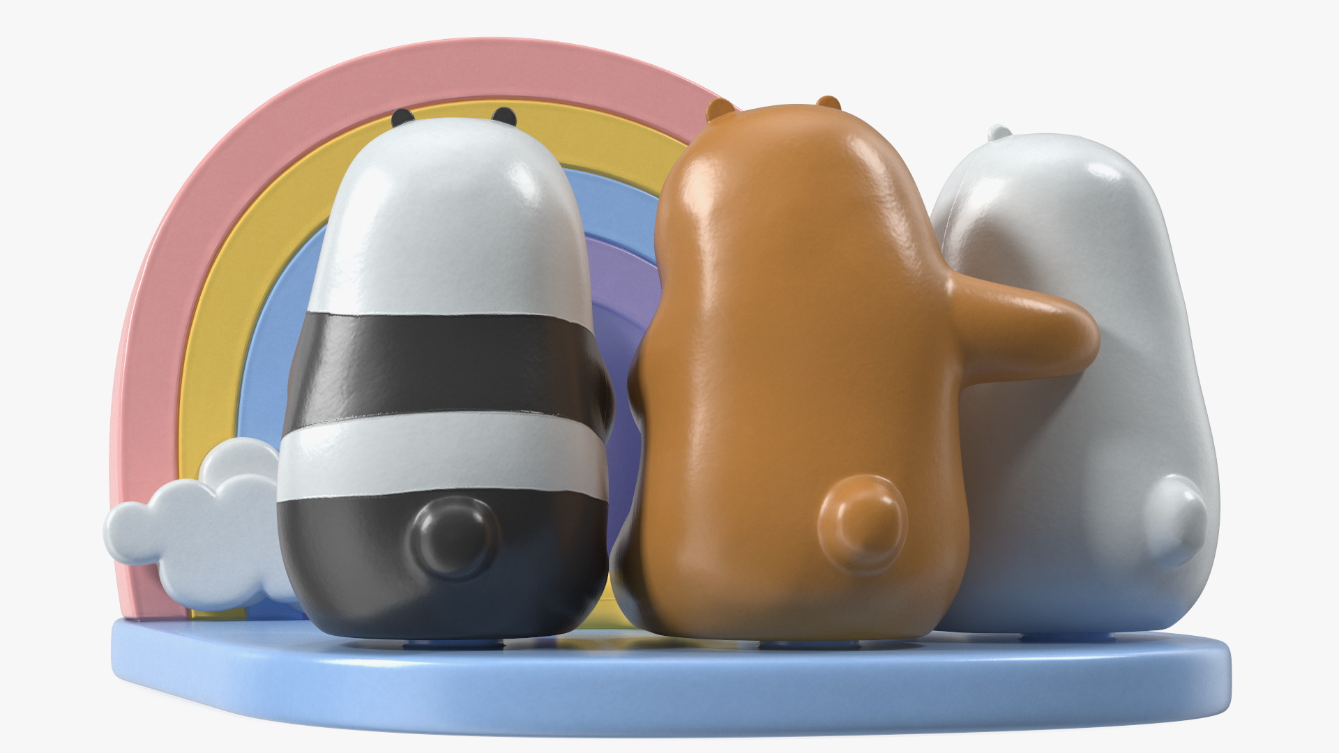 Phone Holder We Bare Bears Watch the Rainbow 3D model