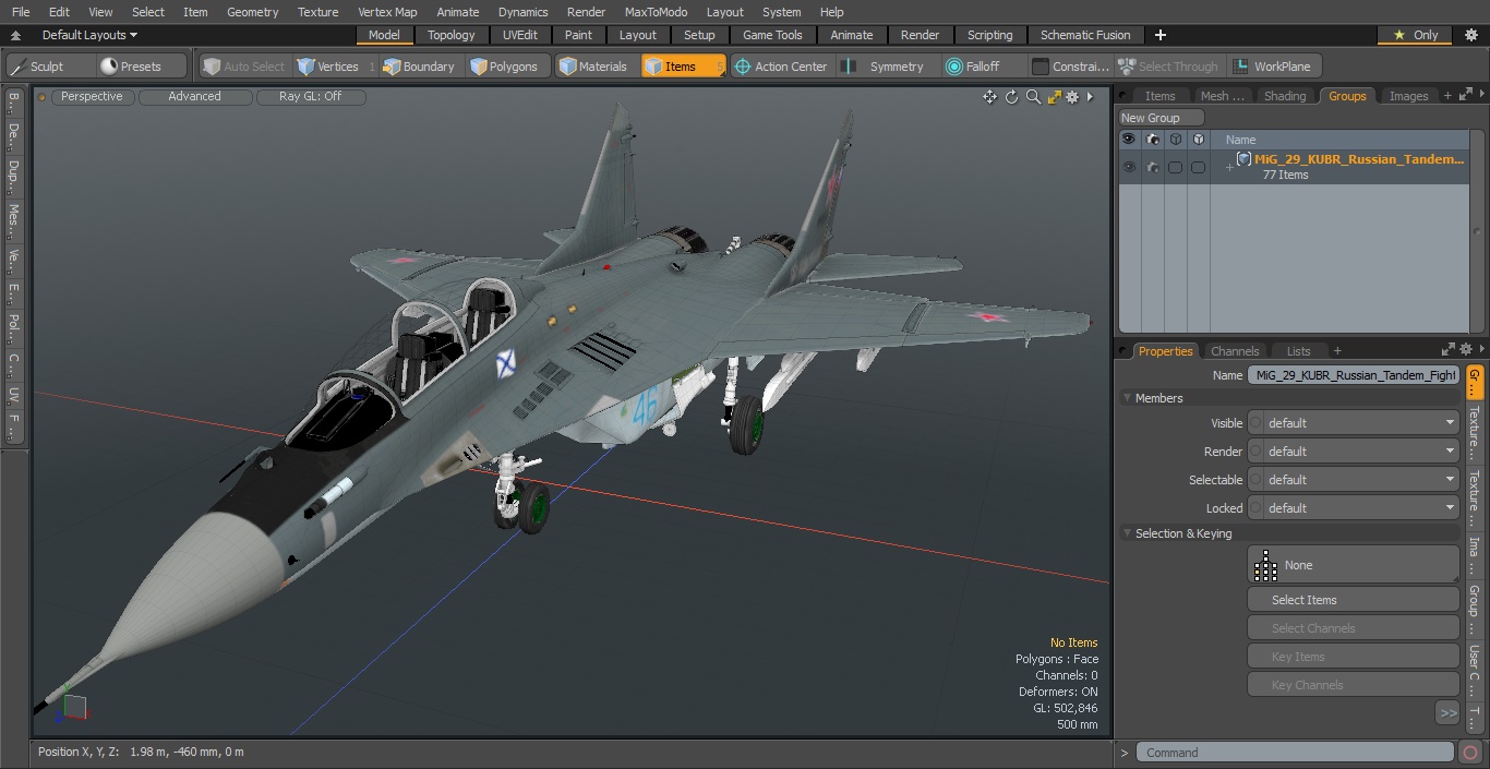 3D MiG 29 KUBR Russian Tandem Fighter Aircraft model