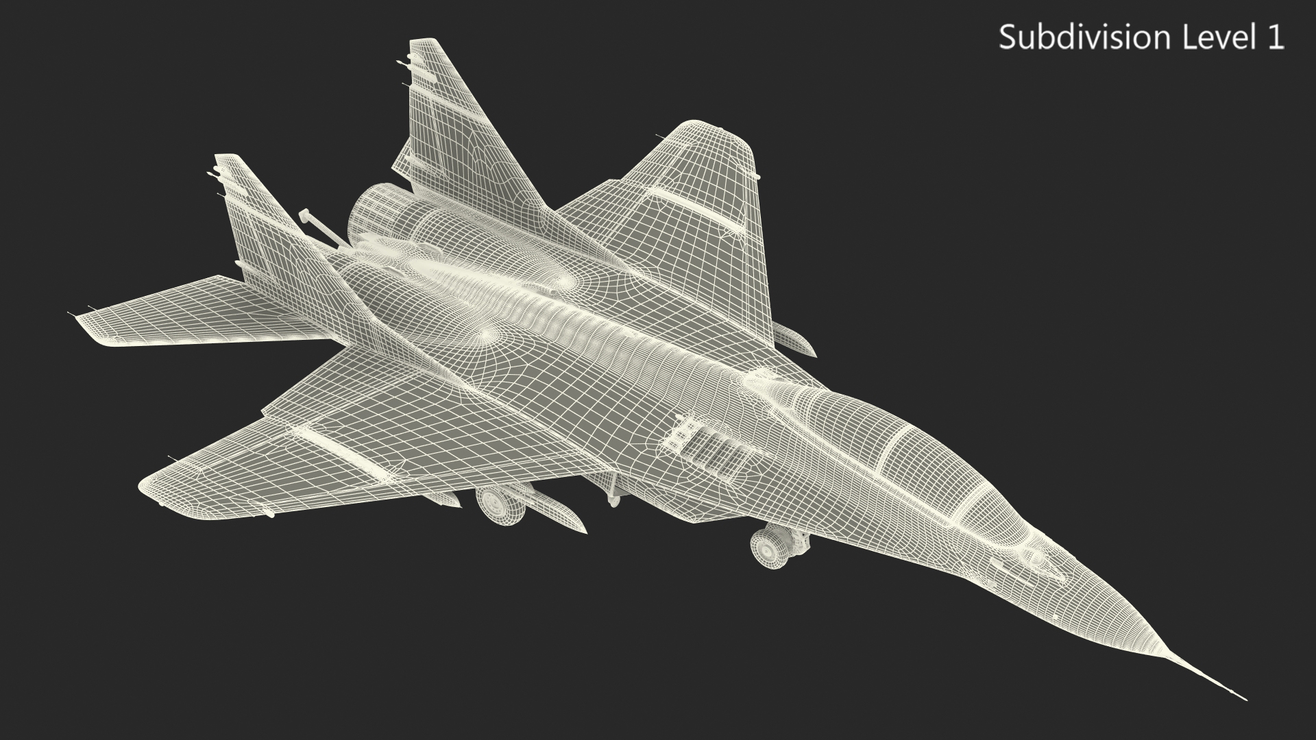 3D MiG 29 KUBR Russian Tandem Fighter Aircraft model