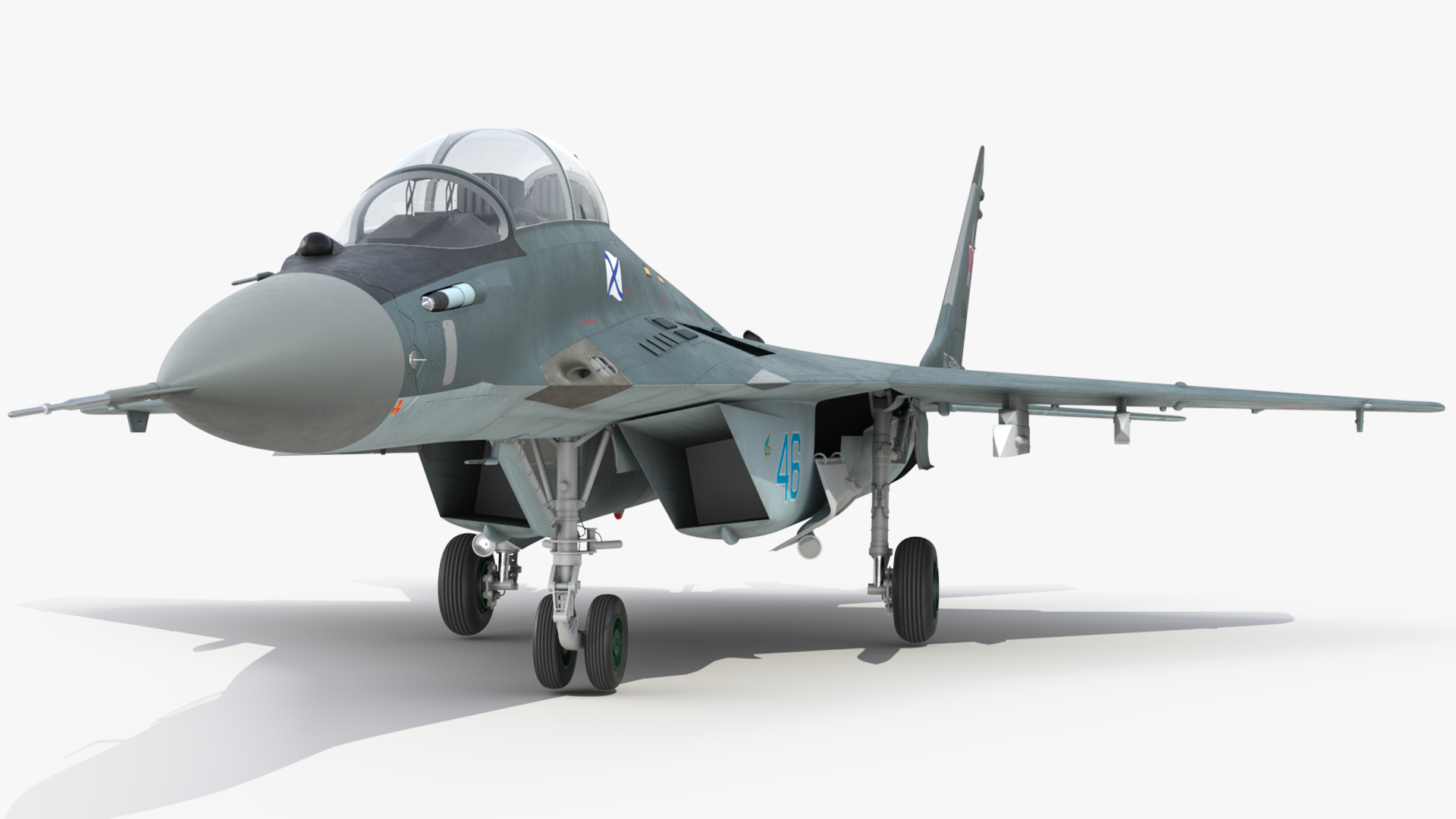 3D MiG 29 KUBR Russian Tandem Fighter Aircraft model