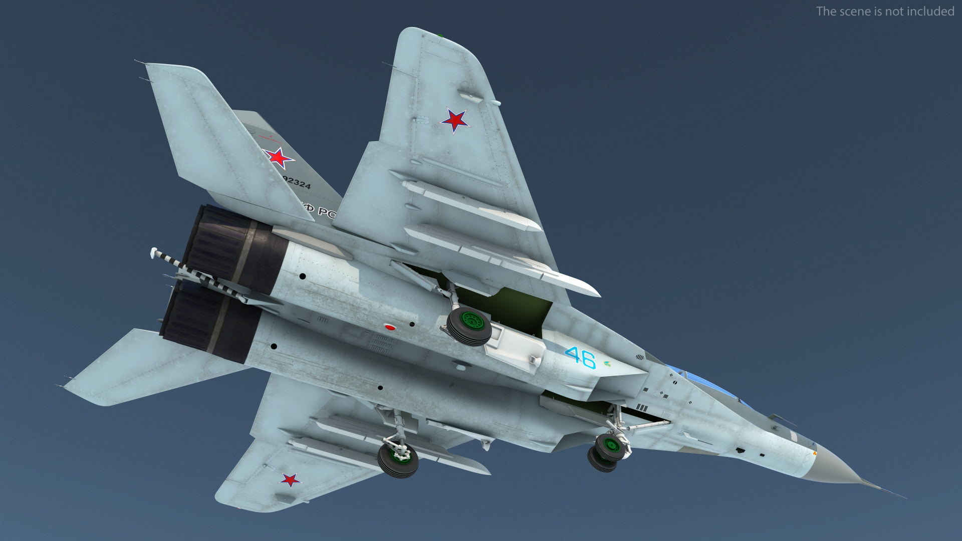 3D MiG 29 KUBR Russian Tandem Fighter Aircraft model