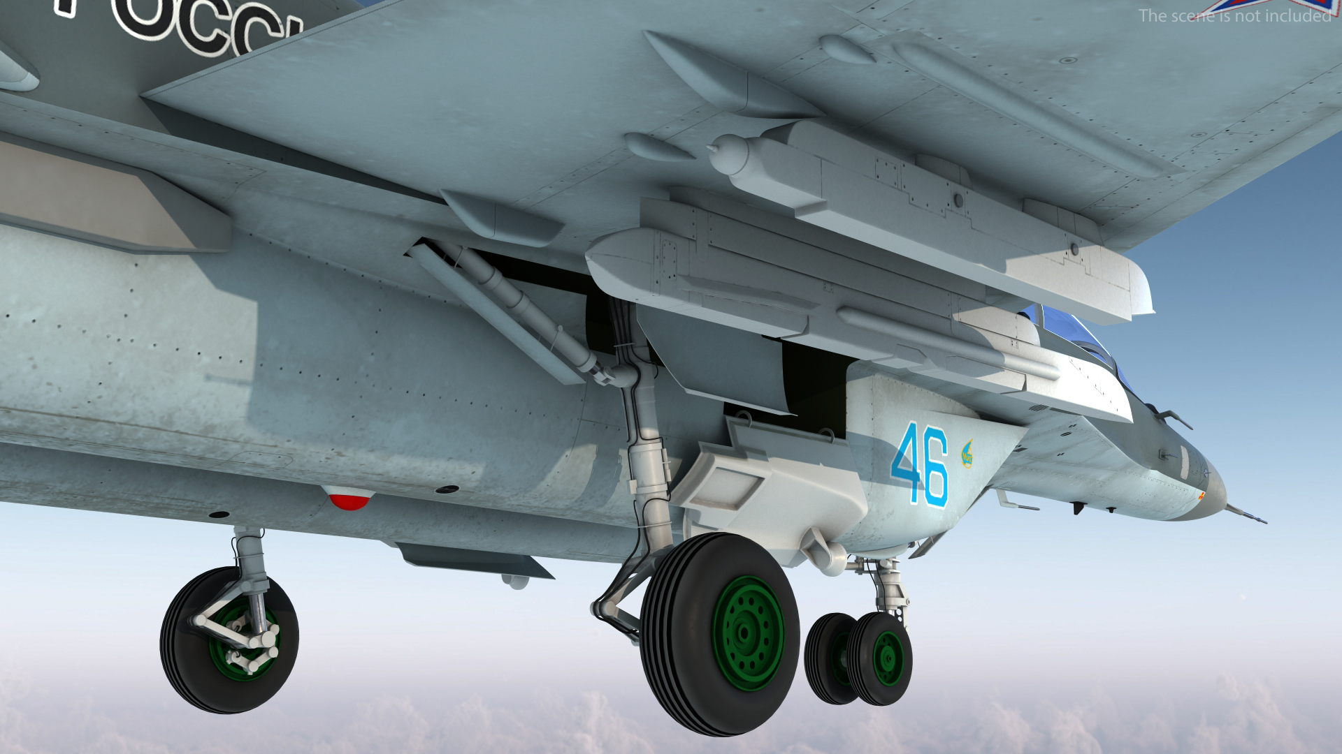 3D MiG 29 KUBR Russian Tandem Fighter Aircraft model